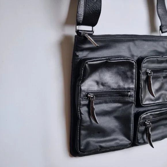 Other Kien Leather & Waxed Cotton Crossbody - Black (NEW) Size ONE SIZE - 6 Thumbnail