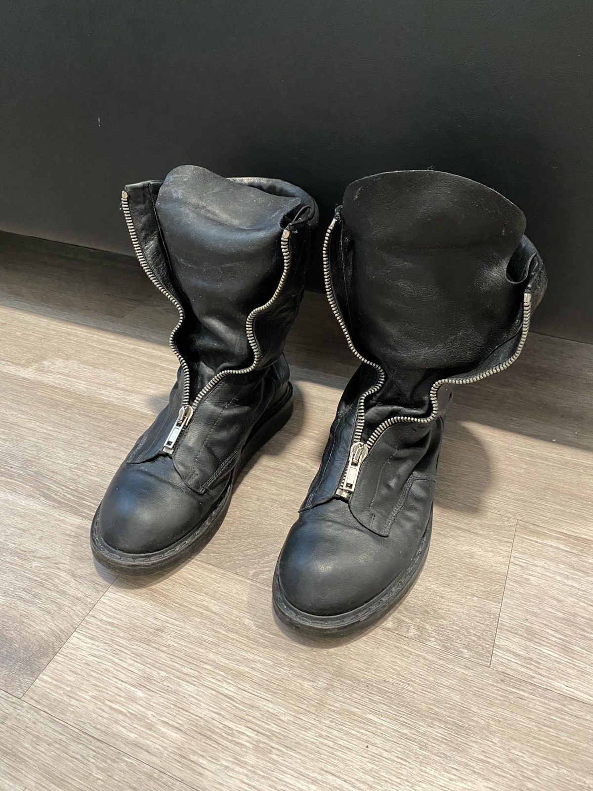 Rick Owens Calfskin Mohawk Basket Creeper Boots | Grailed