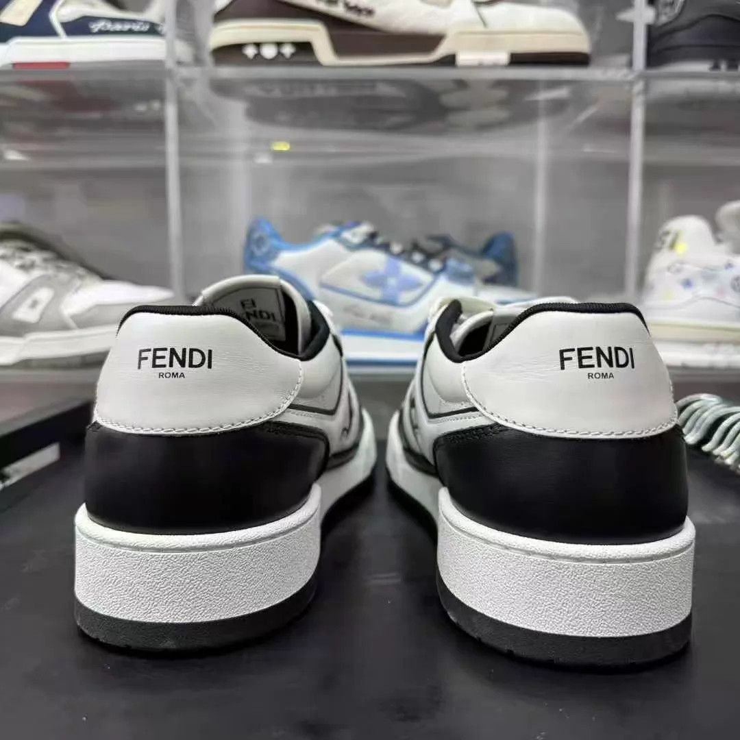 Fendi FENDI Match Leather 43 Low Top Round Toe Lace Sneaker Size US 10 / EU 43 - 4 Thumbnail