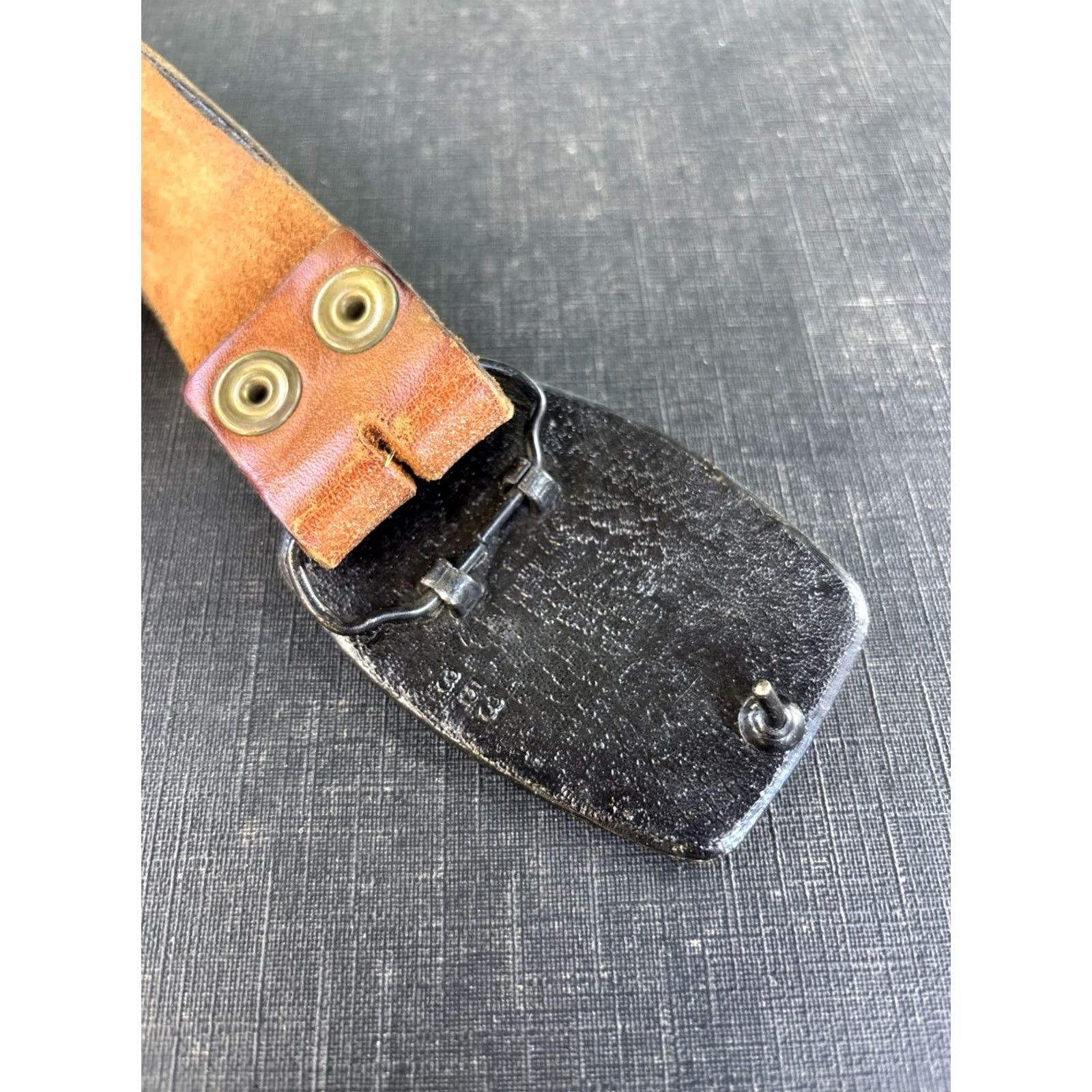 Harley Davidson Harley-Davidson Belt Western Belt Leather 1.5 inch Brown Adjustable Buckle Mens 34 Size 34 - 2 Thumbnail