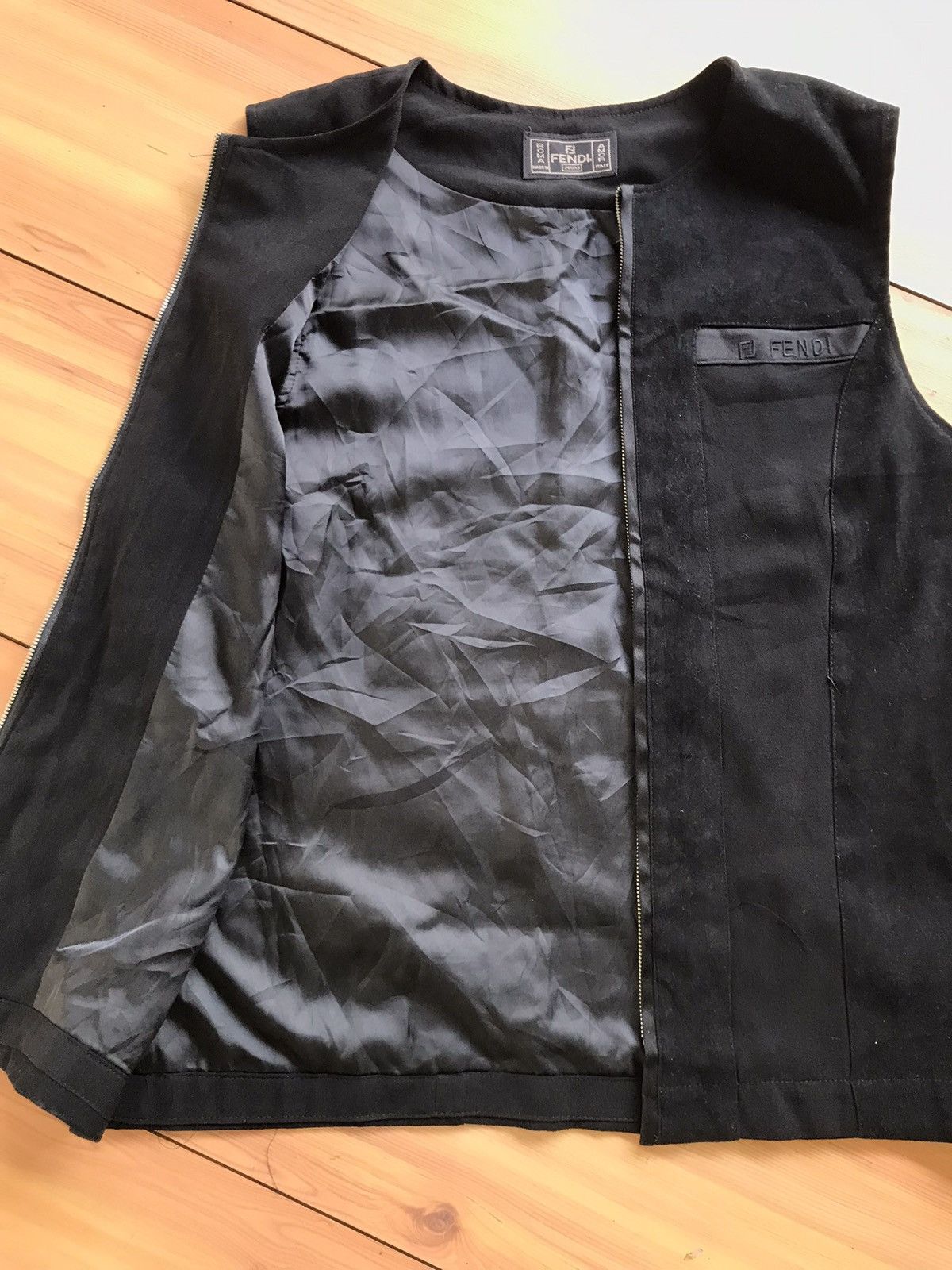 Fendi × Vintage Vintage FENDI Zip Up Vest Size 36S - 3 Thumbnail