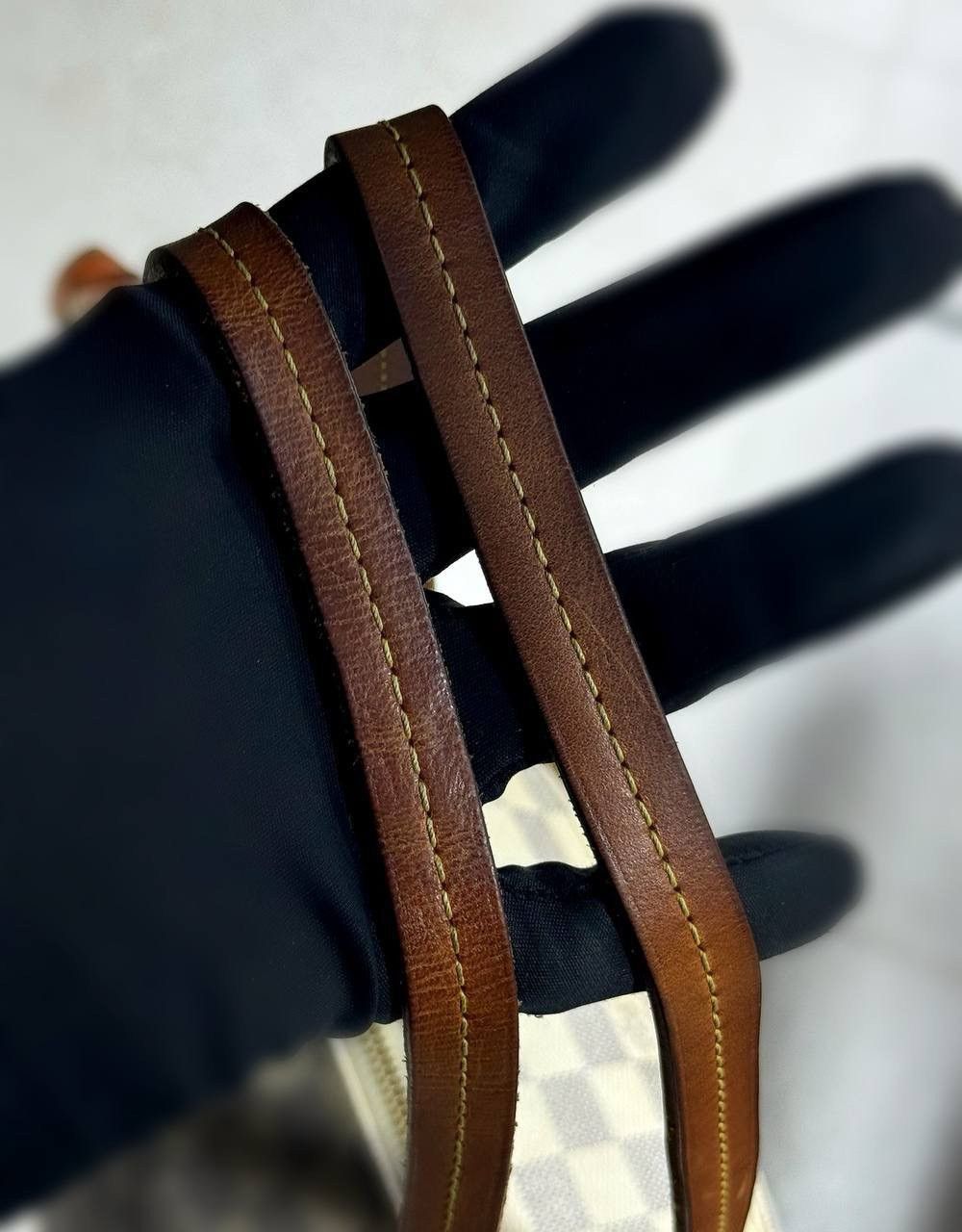 Louis Vuitton AUTH LOUIS VUITTON Iena MM Damier Azu Tote Bag Box Dust Azur Size ONE SIZE - 14 Thumbnail