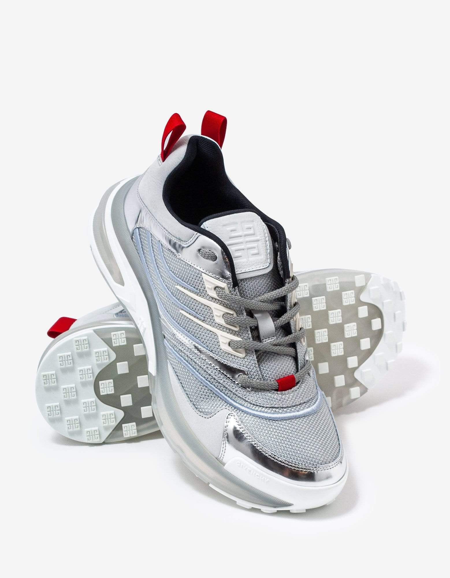 Givenchy Silver Giv 1 Leather & Mesh Trainers Size US 11 / EU 44 - 6 Thumbnail