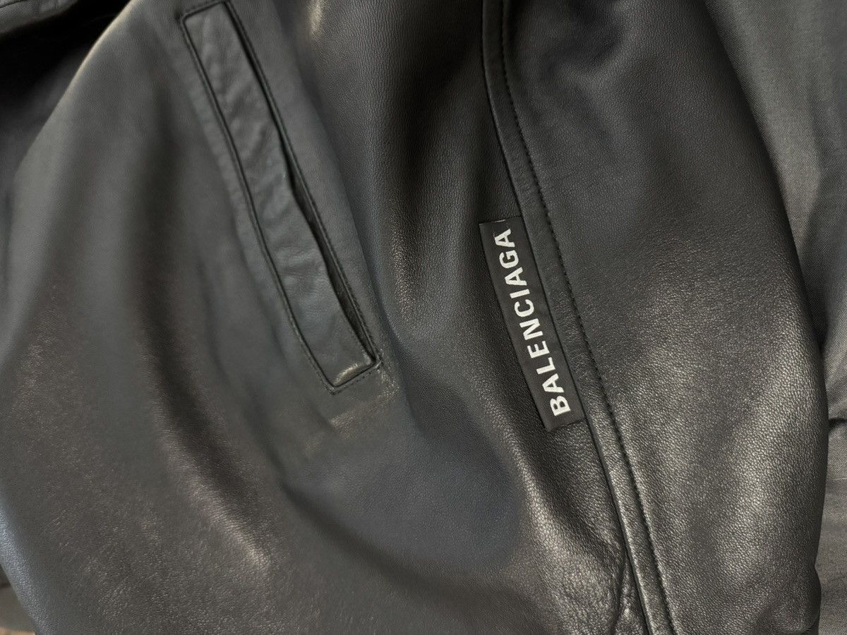 Balenciaga Lamb Leather Red Quilted Zip Up Jacket Size US M / EU 48-50 / 2 - 4 Thumbnail