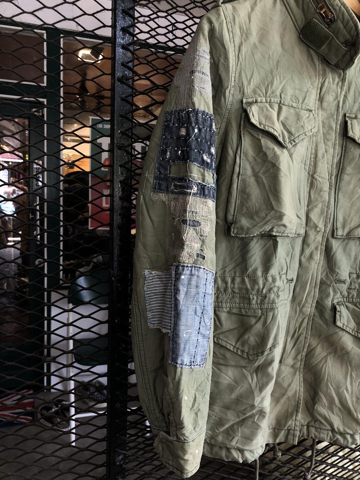 Polo Ralph Lauren DENIM & SUPPLY RALPH LAUREN PATCHWORK SASHIKO FIELD JACKET Size US XXS / EU 40 - 4 Thumbnail