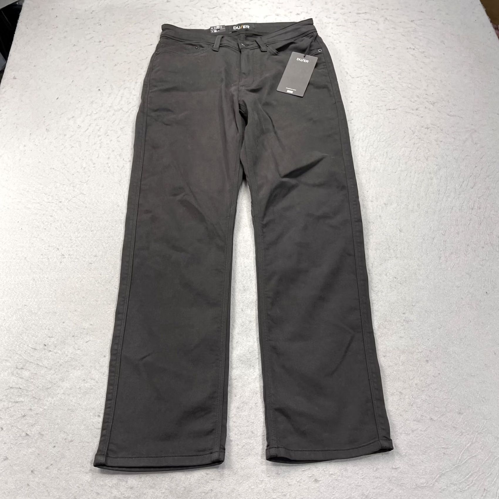 Vintage DU/ER No Sweat Straight Mens Chino Pants 30x30 Gray 5-Pocket Casual Vintage NWT Size US 30 / EU 46 - 2 Thumbnail