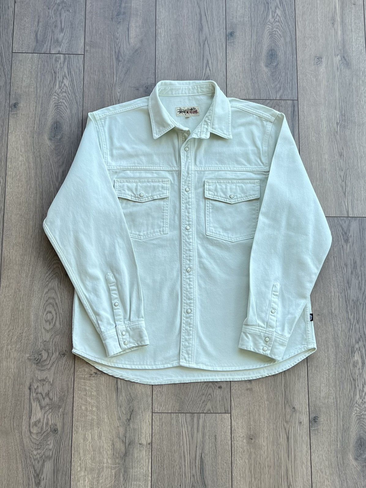 Stussy Stussy Western Denim Shirt “Cream” Medium Size US M / EU 48-50 / 2 - 1 Thumbnail
