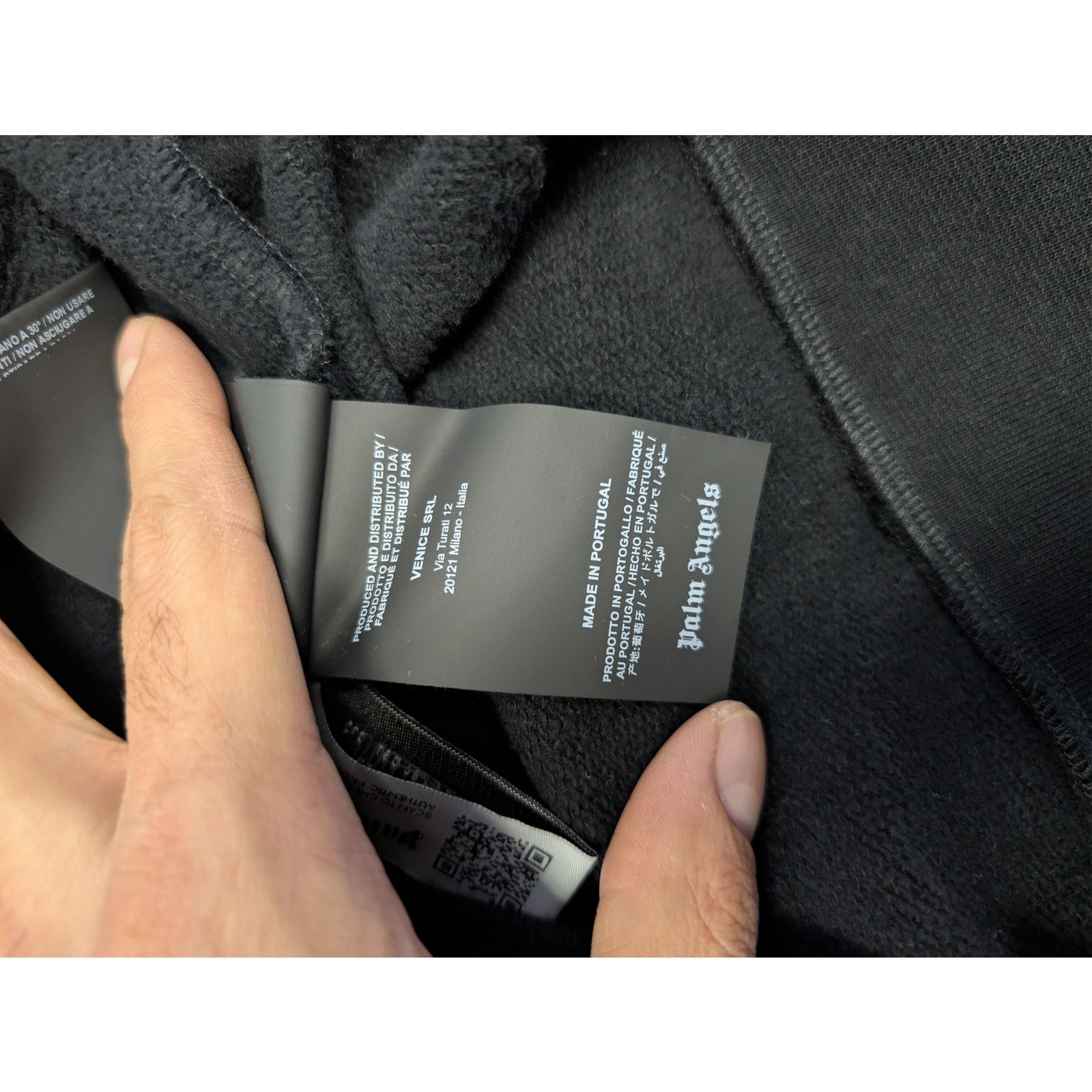 Palm Angels o1rshd1 New York Sprayed Logo Hoodie in Black / Blue Size US S / EU 44-46 / 1 - 20 Thumbnail