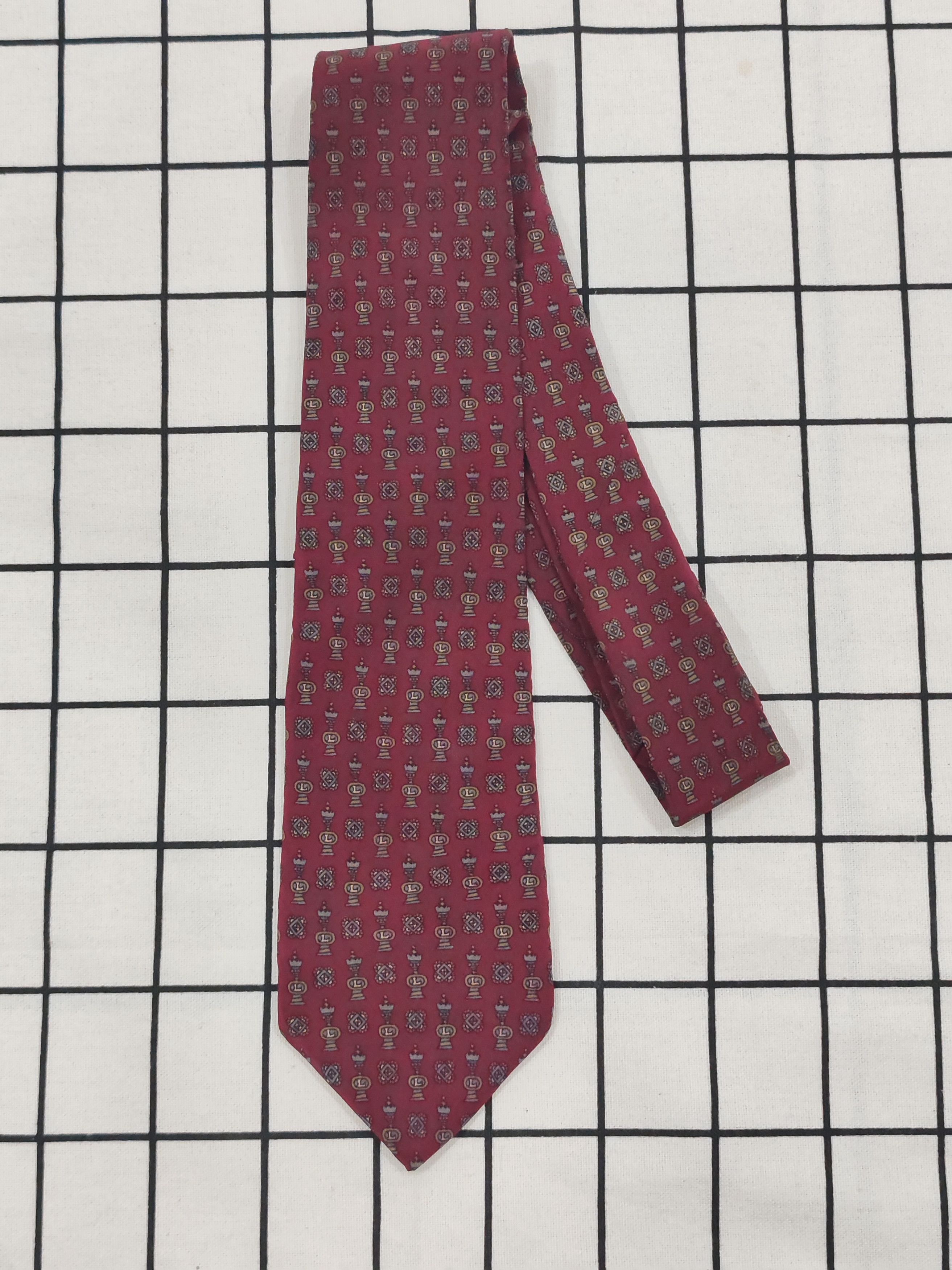 Lanvin LANVIN PARIS IWRYHIOR Necktie Maroon Pure Silk for Men Size ONE SIZE - 4 Thumbnail