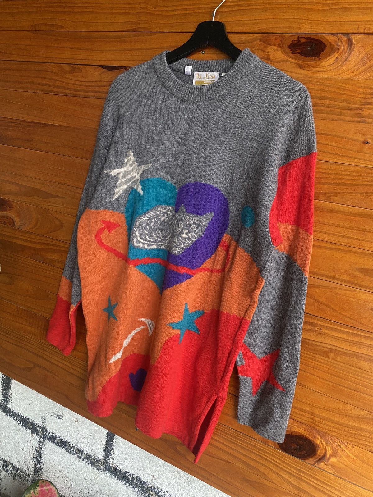 Krizia Uomo Vintage Poi… by Krizia Italy Wool & Angora Knit Sweater Size US M / EU 48-50 / 2 - 4 Thumbnail
