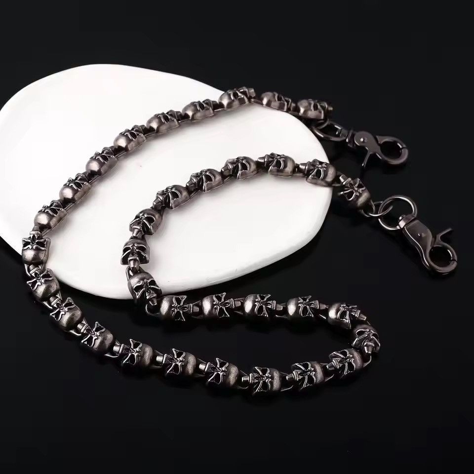 Jewelry Dark Hip Hop Skull Wallet Chain, Pants Chain Size ONE SIZE - 4 Thumbnail