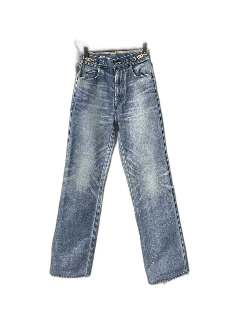 Celine Celine Chain Detail Denim Pants Size 26 27-yf Size US 26 / EU 42 - 1 Thumbnail