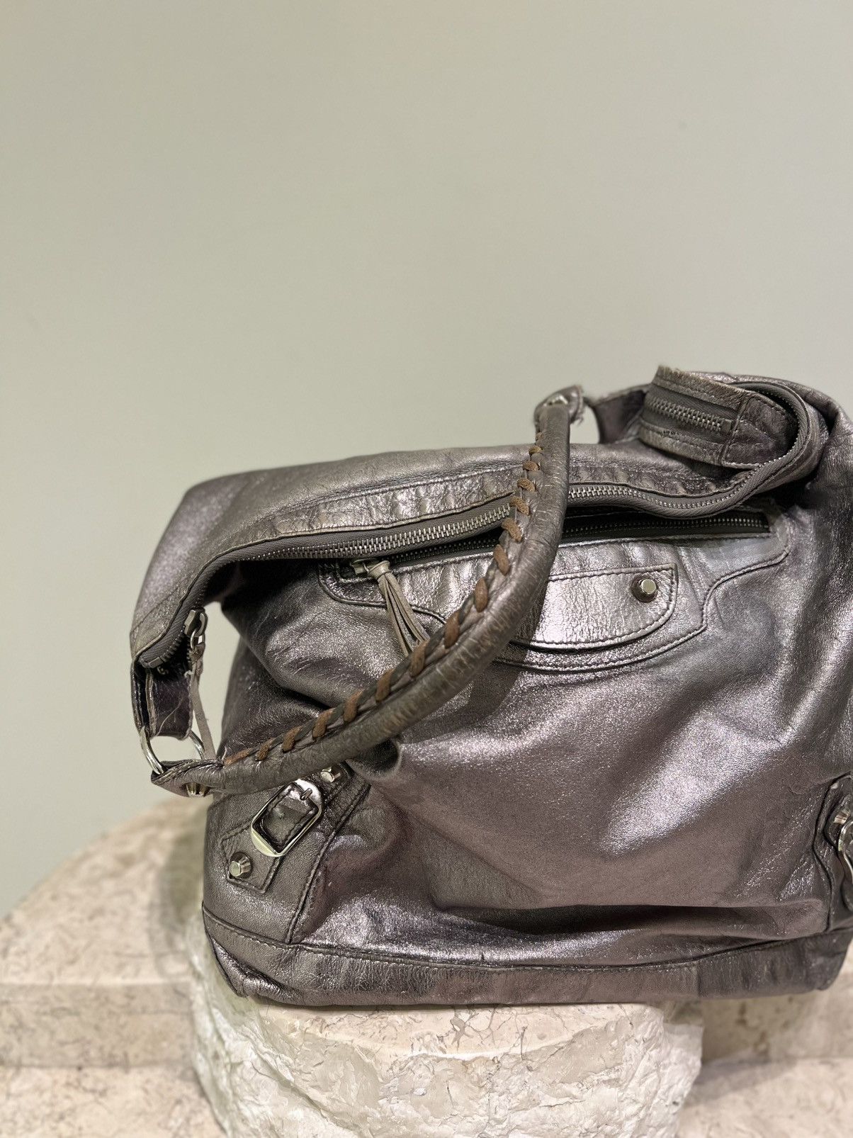 Balenciaga Balenciaga Day hobo silver Size ONE SIZE - 14 Thumbnail
