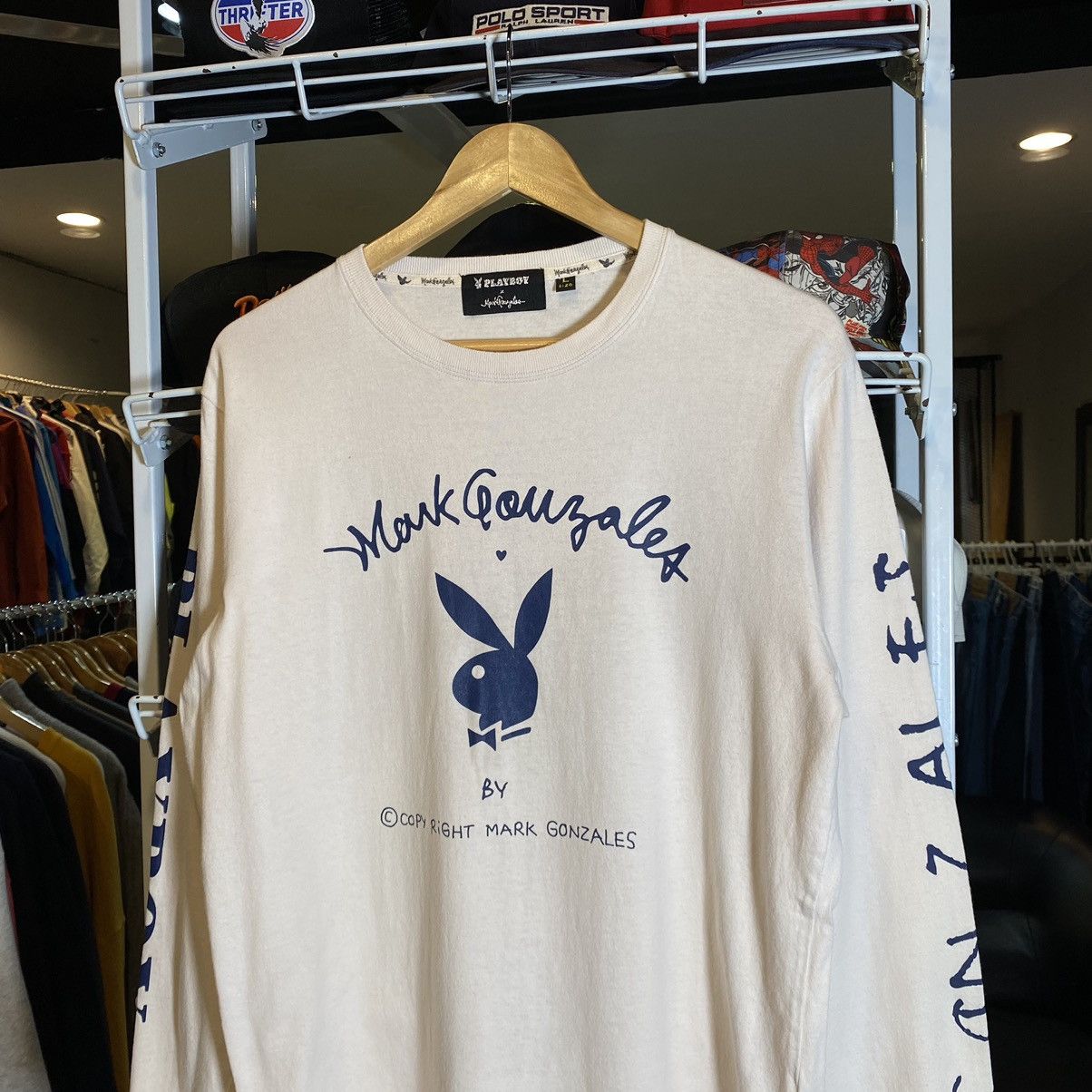 Playboy Collaboration‼️Mark Gonzales Playboy Big Logo Longsleeve Tee Size US L / EU 52-54 / 3 - 3 Thumbnail