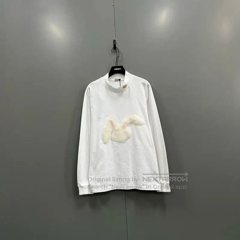 Dior Dior White Cotton Long Sleeve T-Shirt . Size US XL / EU 56 / 4 - 1 Thumbnail