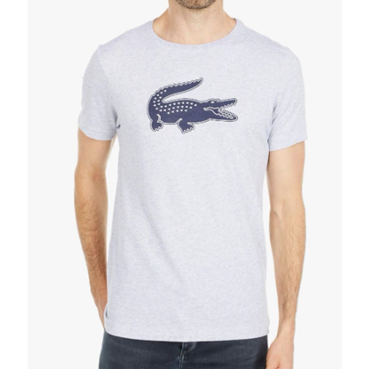 Lacoste Lacoste Men's Regular-fit Ultra Dry Graphic T-Shirt Gray XL Size US XXL / EU 58 / 5 - 1 Thumbnail