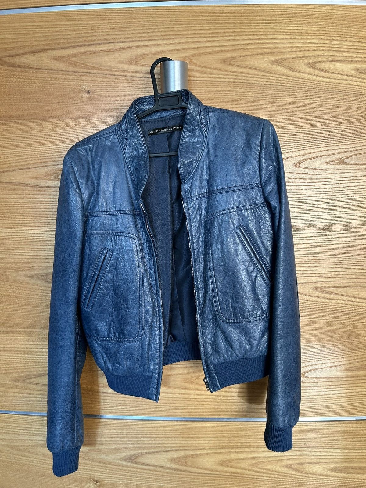Balenciaga Balenciaga leather bomber jacket Size S / US 4 / IT 40 - 1 Thumbnail