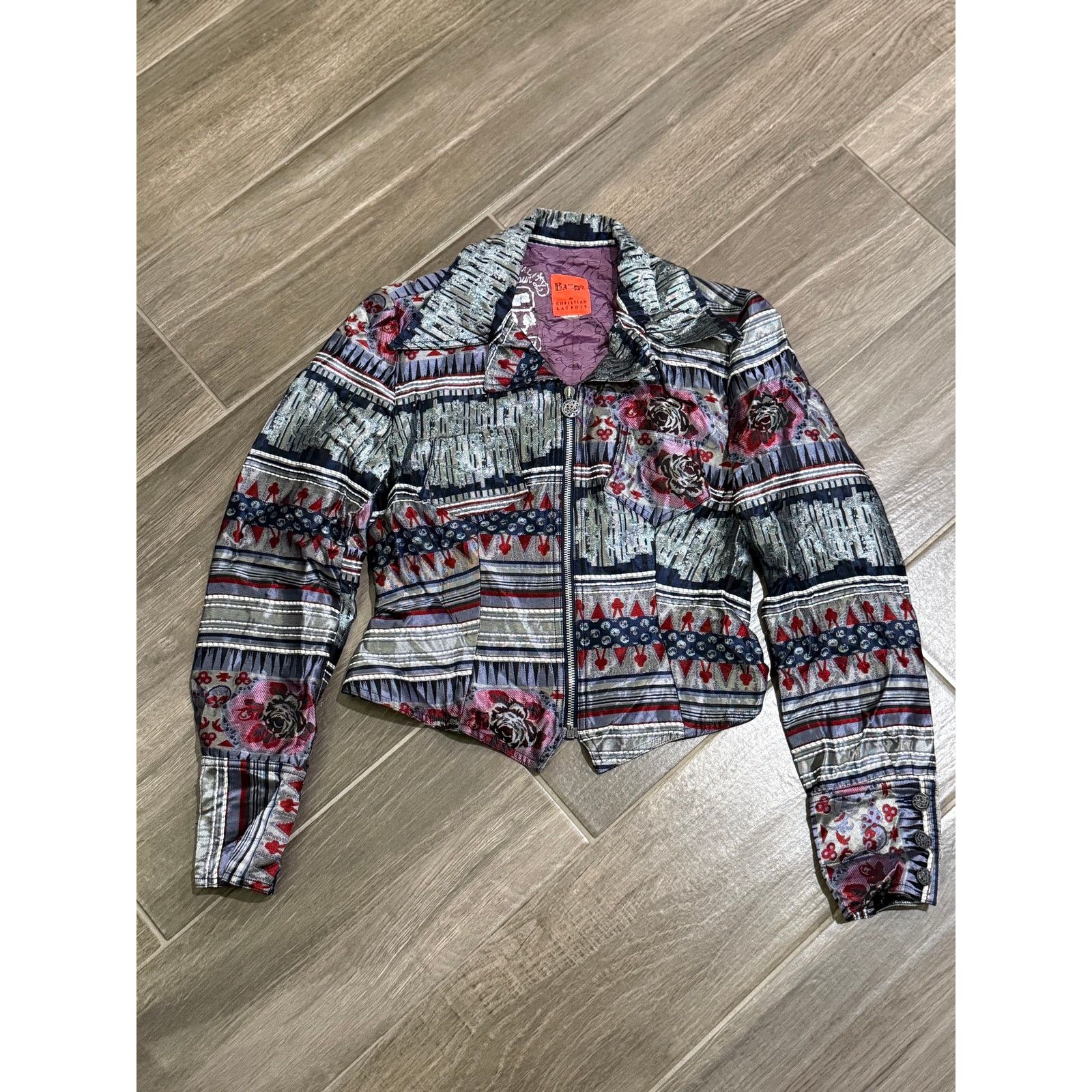 Christian Lacroix Vintage Christian Lacroix Bazar Jacquard Cropped Jacket Size S / US 4 / IT 40 - 1 Thumbnail