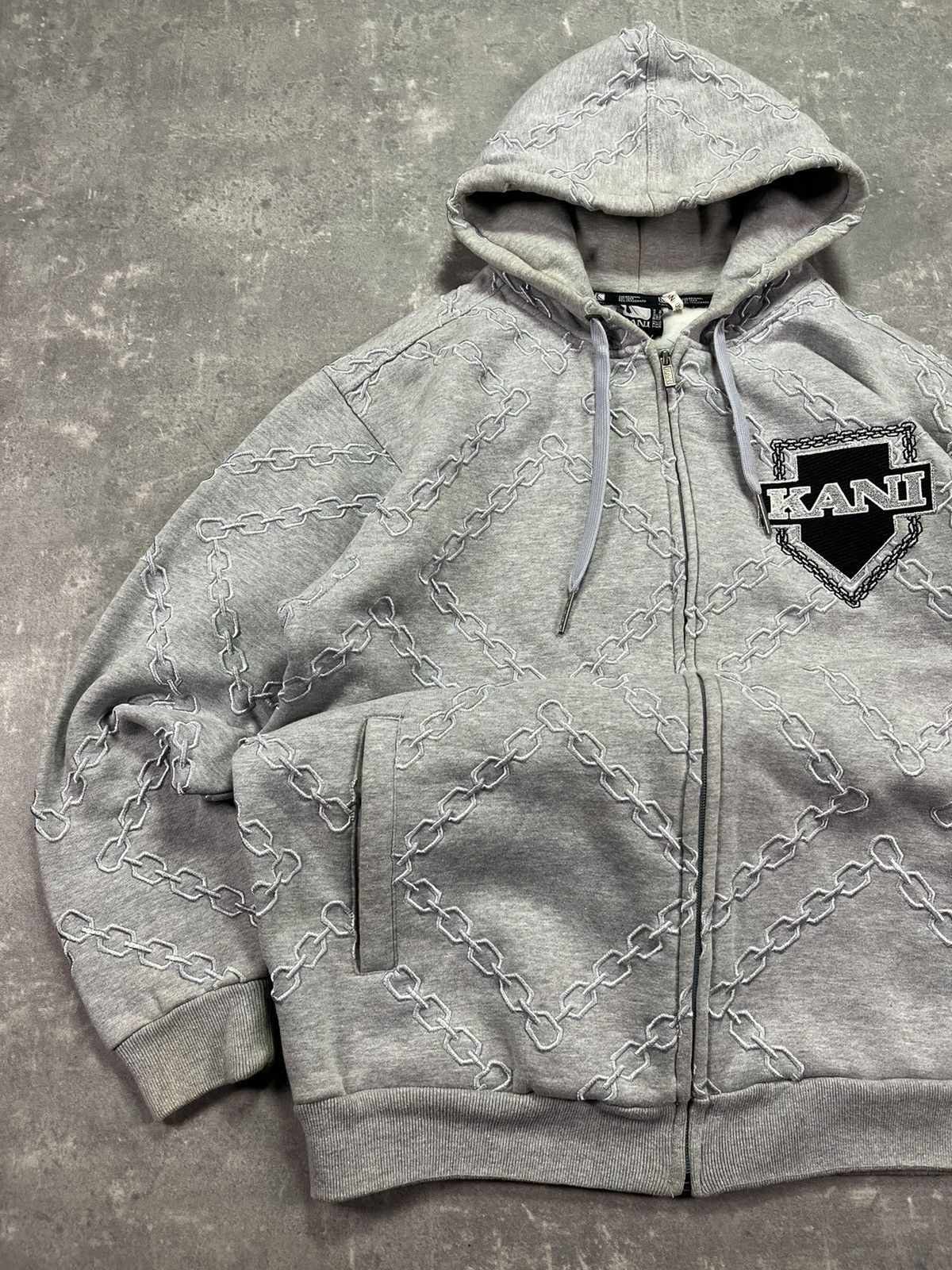 Karl Kani Karl Kani Chains Logo AOP Embroidered Baggy Zip Hoodie M L Size US M / EU 48-50 / 2 - 3 Thumbnail