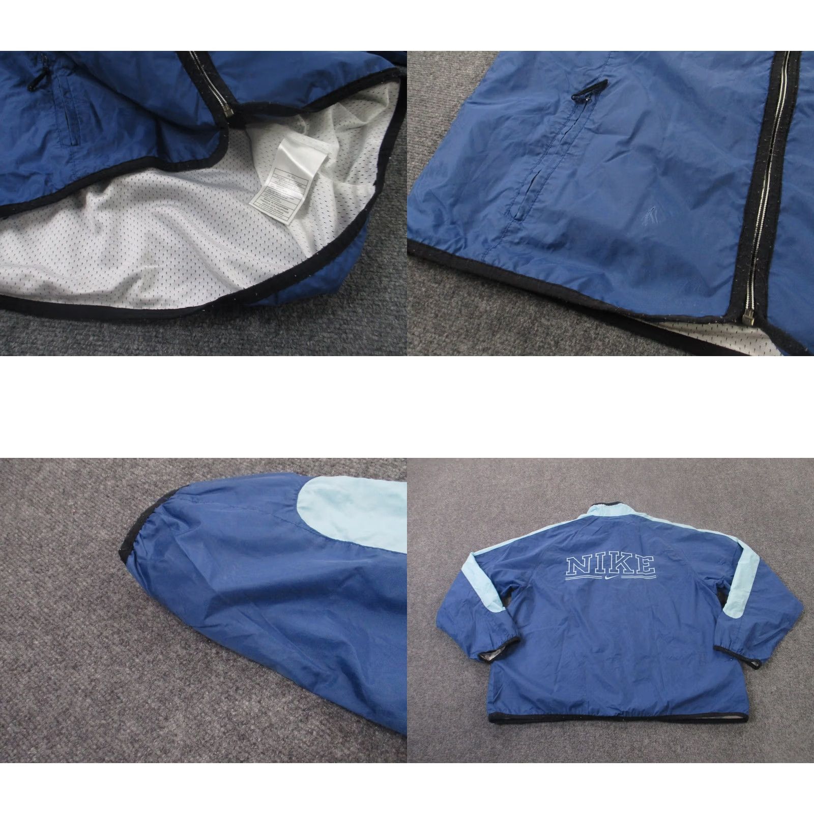 Nike Nike Jacket Womens L Blue Nylon Lined Golf Athletic Swoosh Logo Track Retro Windbreaker Mens Womens Boys Girls Size L / US 10 / IT 46 - 8 Thumbnail