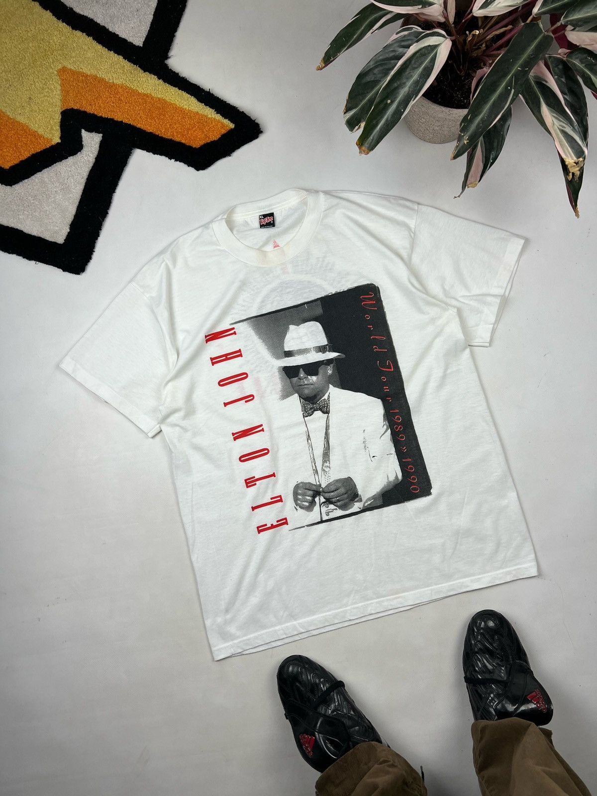 Band Tees × Vintage Vintage 90s Elton John World Tour tee 1989-90 tShirt Size US XL / EU 56 / 4 - 4 Thumbnail