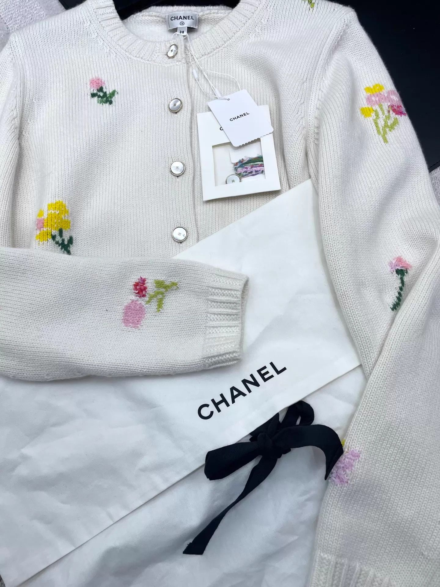 Chanel Chanel 26P Knit Jacquard Cardigan 38 99 New Size S / US 4 / IT 40 - 8 Thumbnail