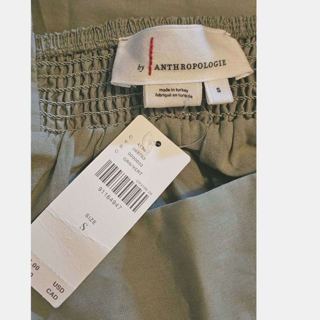 Anthropologie NWT Rope-Strap Swing Tank Dress $148 SMALL Green Mini Size S / US 4 / IT 40 - 5 Thumbnail