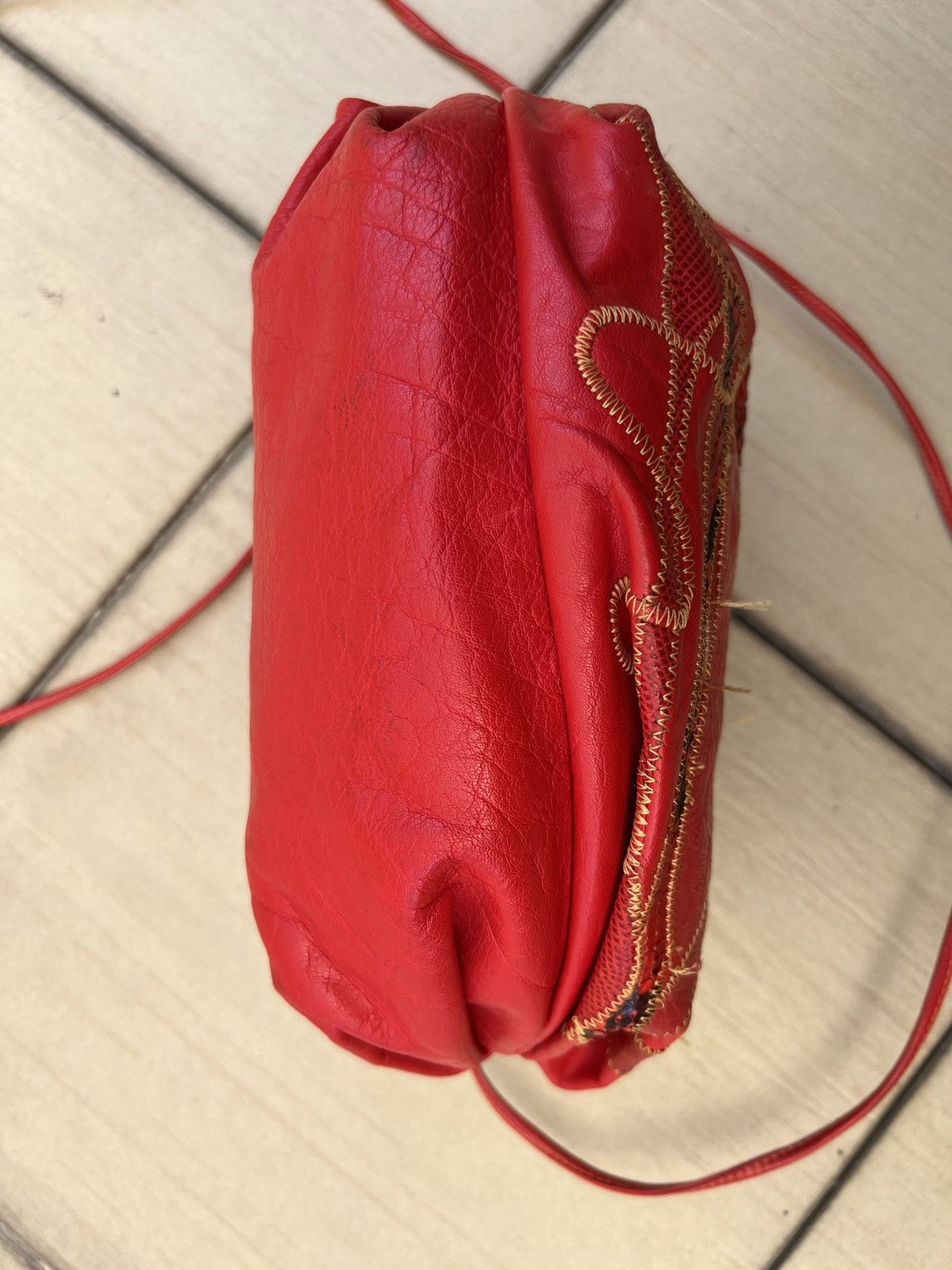 Leather Vintage Carlos Falchi Embroidery Patchwork Leather Bag Size ONE SIZE - 17 Thumbnail