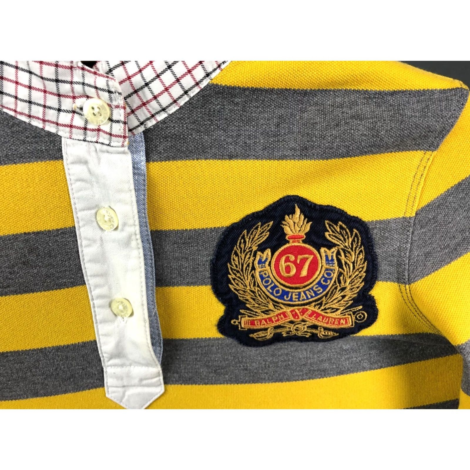 Ralph Lauren Ralph Lauren Polo Jeans Company Polo Cotton Women Yellow Striped Size 42" / US 20 - 7 Thumbnail