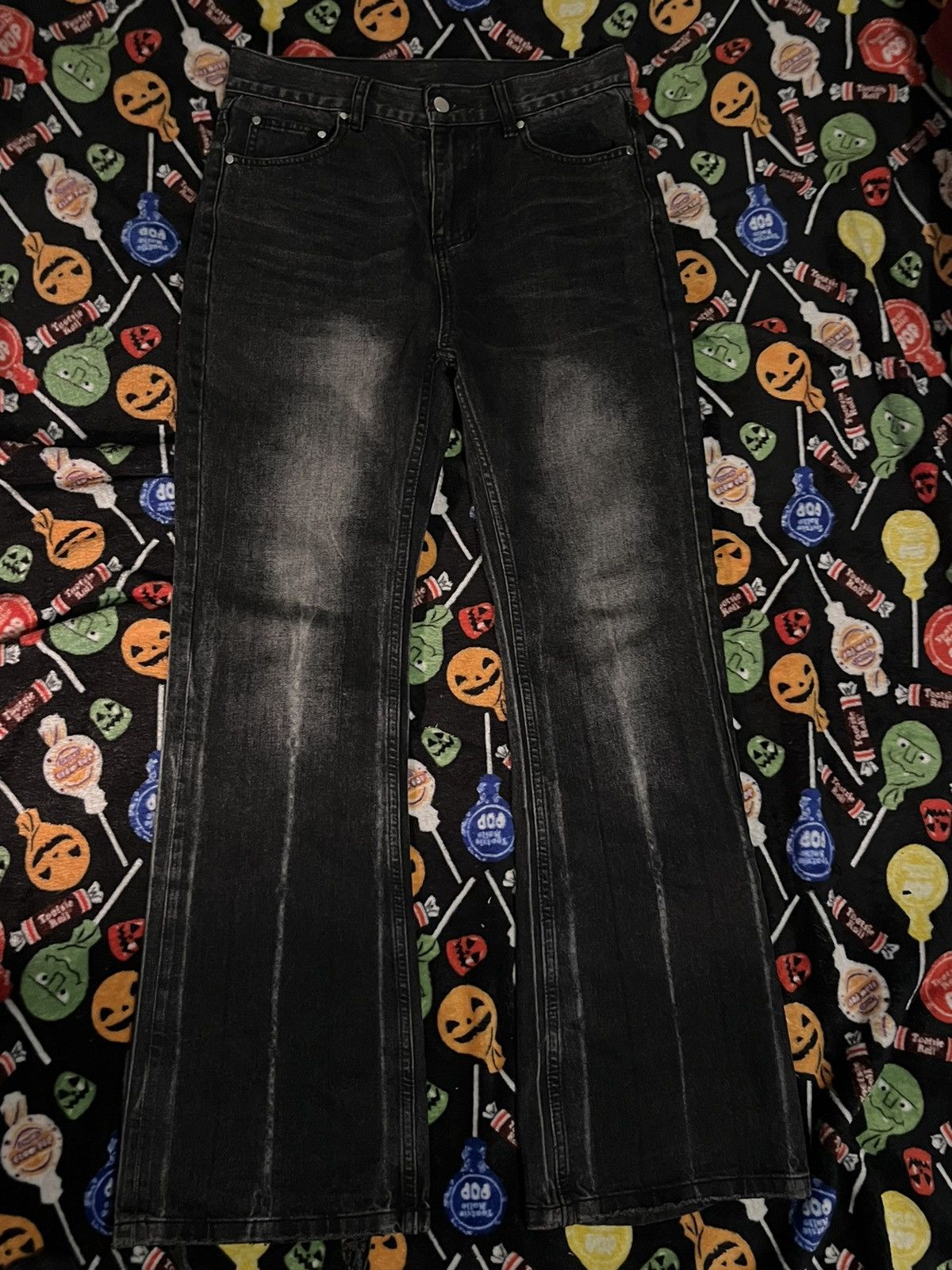 Japanese Brand Gray tapered flared Japanese vintage jeans Size US 28 / EU 44 - 1 Thumbnail