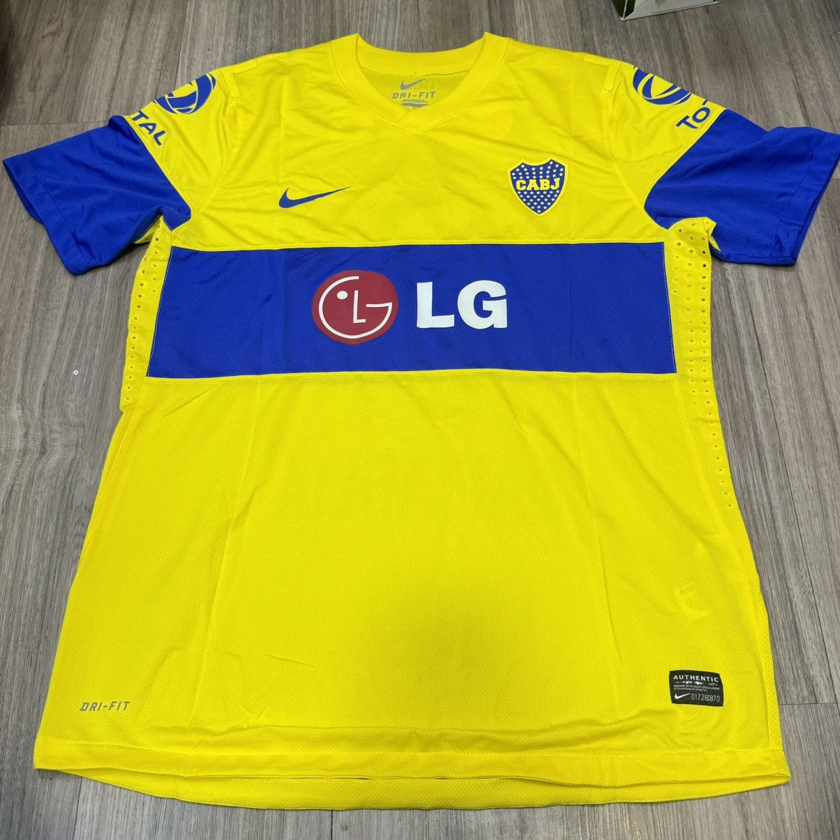 Nike Boca Juniors 11/12 player issue away shirt #5 Battaglia Size US XL / EU 56 / 4 - 1 Thumbnail