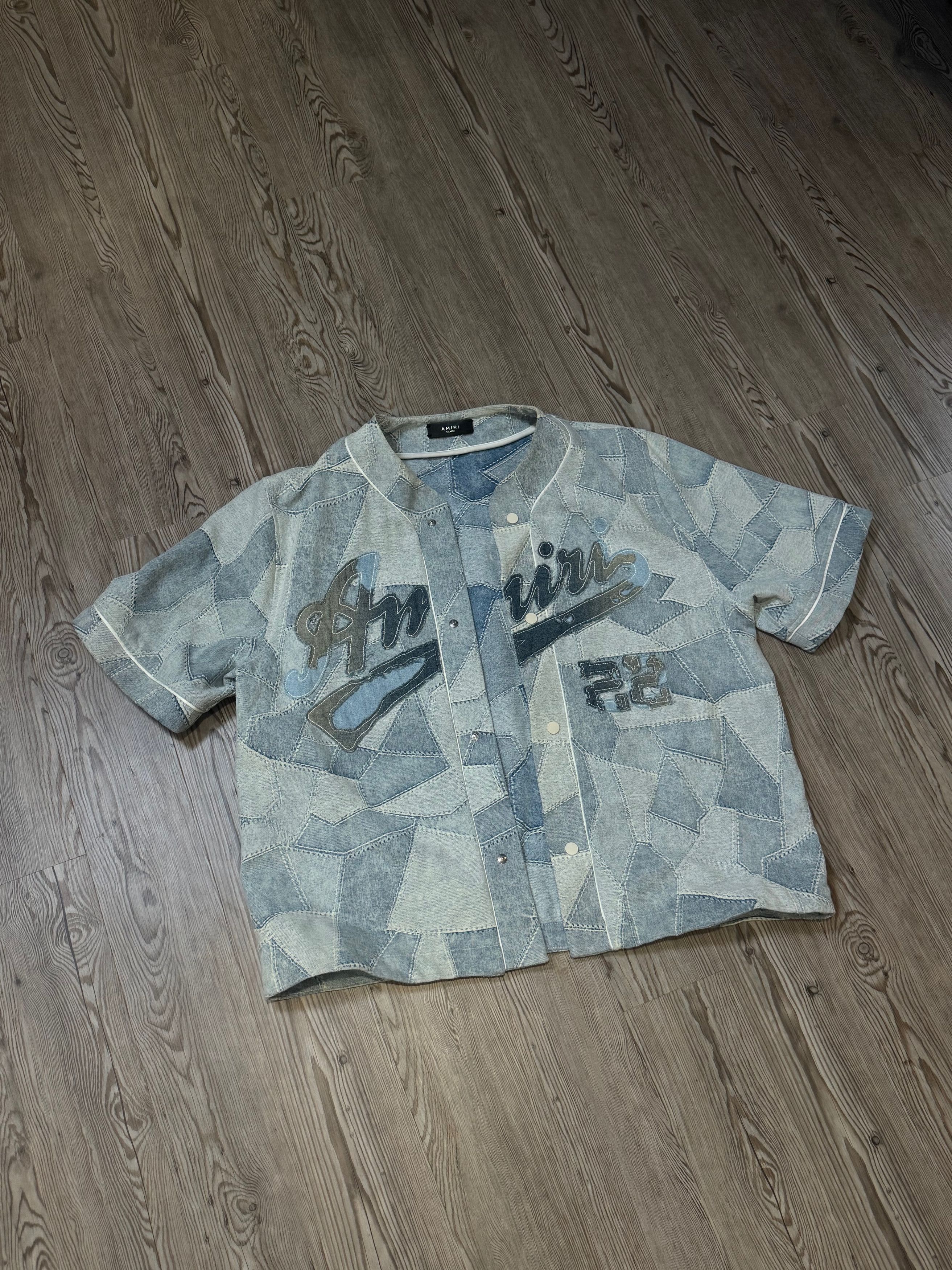 Amiri Amiri Patchwork Baseball Jersey Size US XL / EU 56 / 4 - 1 Thumbnail
