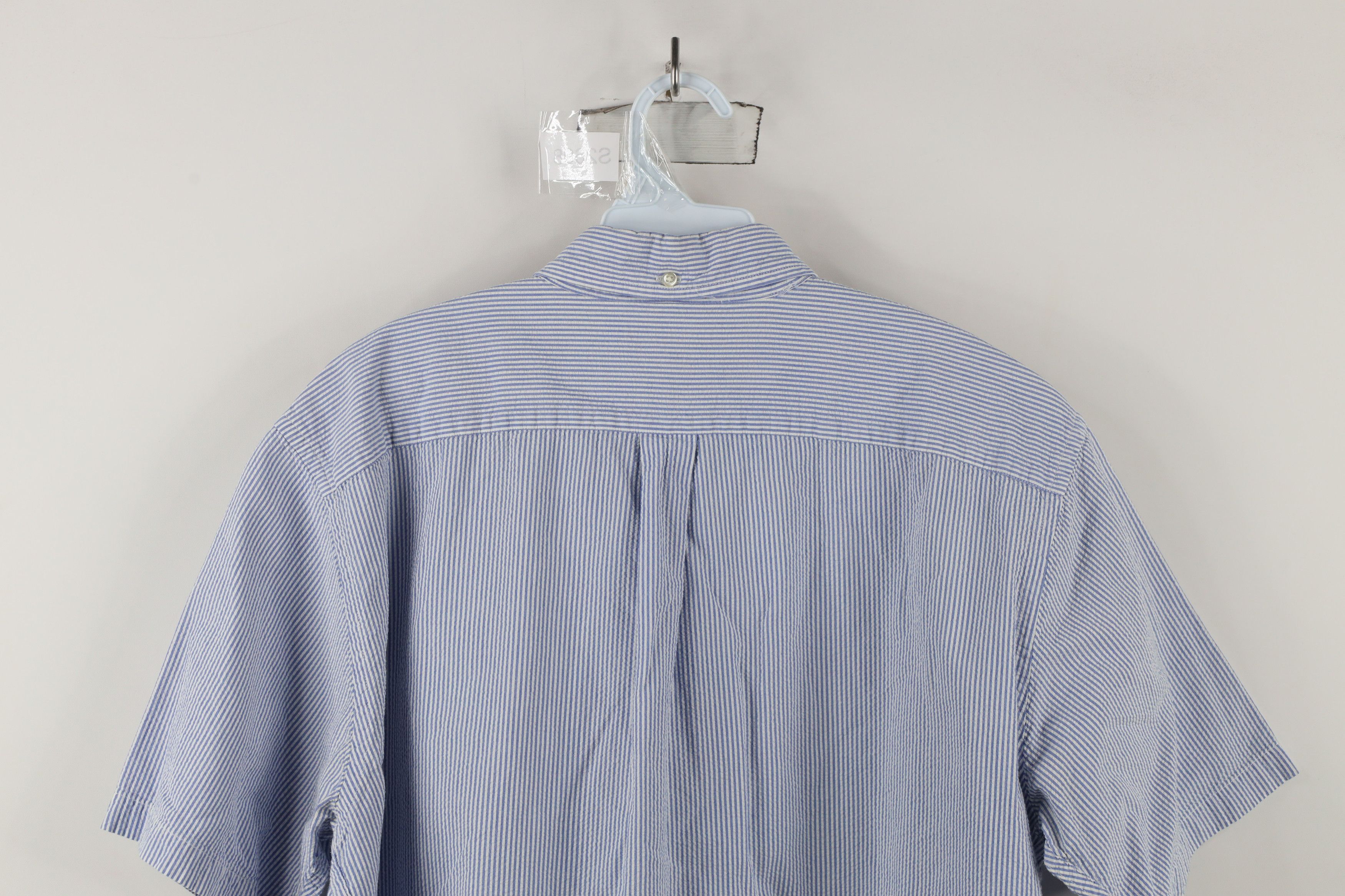 Lands' End × Vintage Vintage Lands End Seer Sucker Short Sleeve Button Down Shirt Size US L / EU 52-54 / 3 - 12 Thumbnail