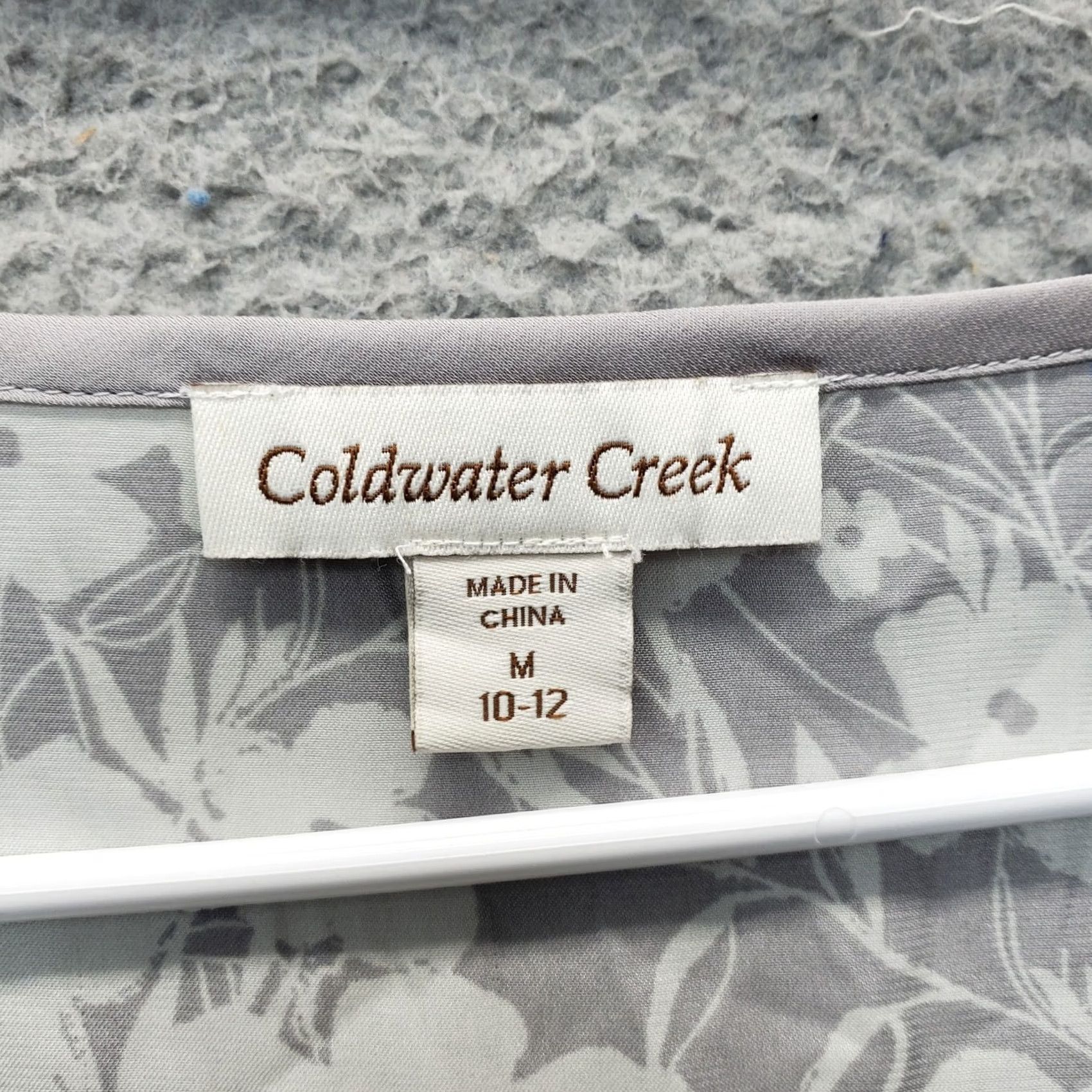 Coldwater Creek Coldwater Creek Blouse Womens Size M Multicolor Floral Short Sleeve Round Neck Slit High Low Casual Shirt Size M / US 6-8 / IT 42-44 - 3 Thumbnail