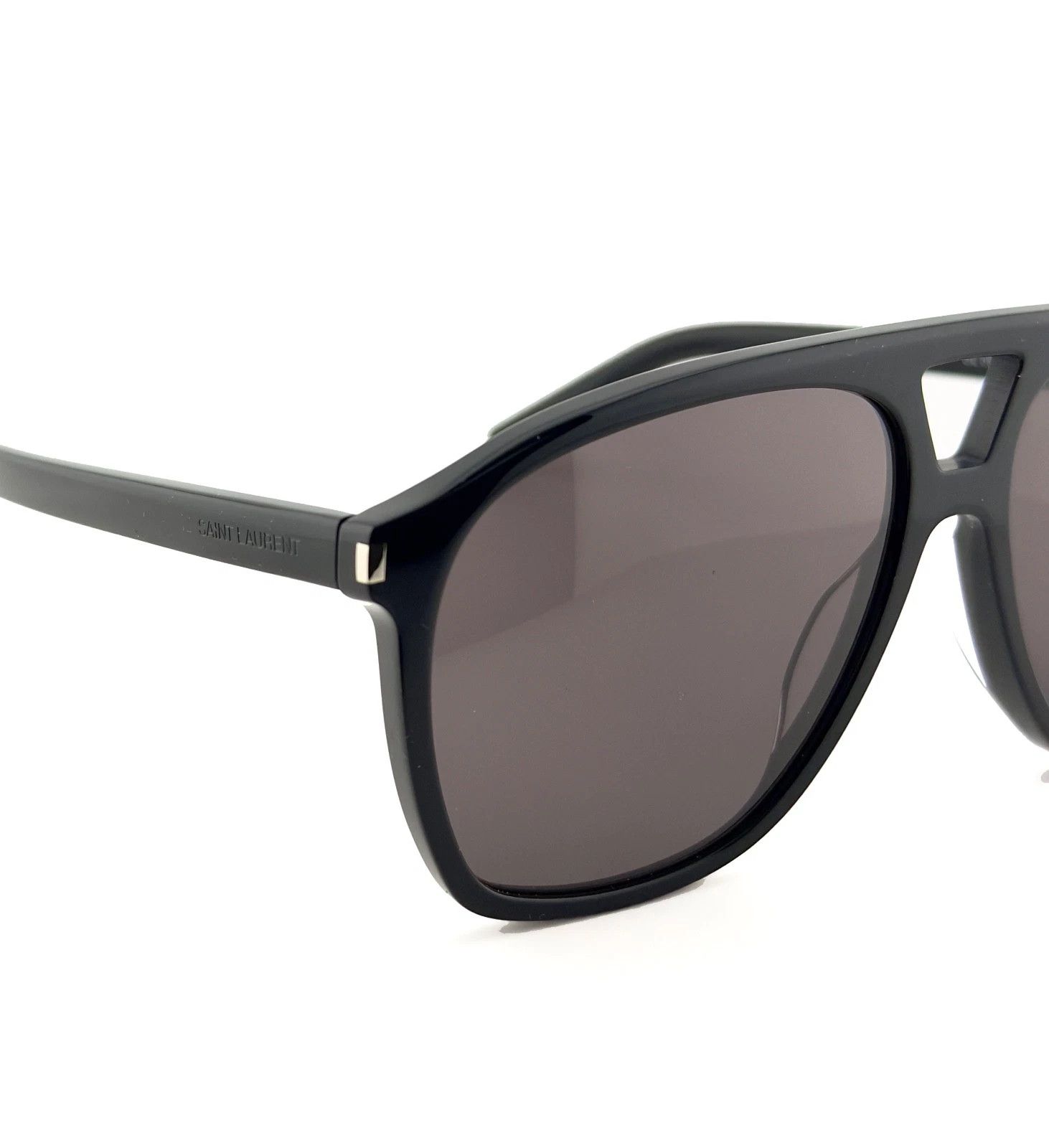 Saint Laurent Paris SAINT LAURENT DUNE SL 596 SL596 Black Aviator Sunglasses 001 Size ONE SIZE - 8 Thumbnail
