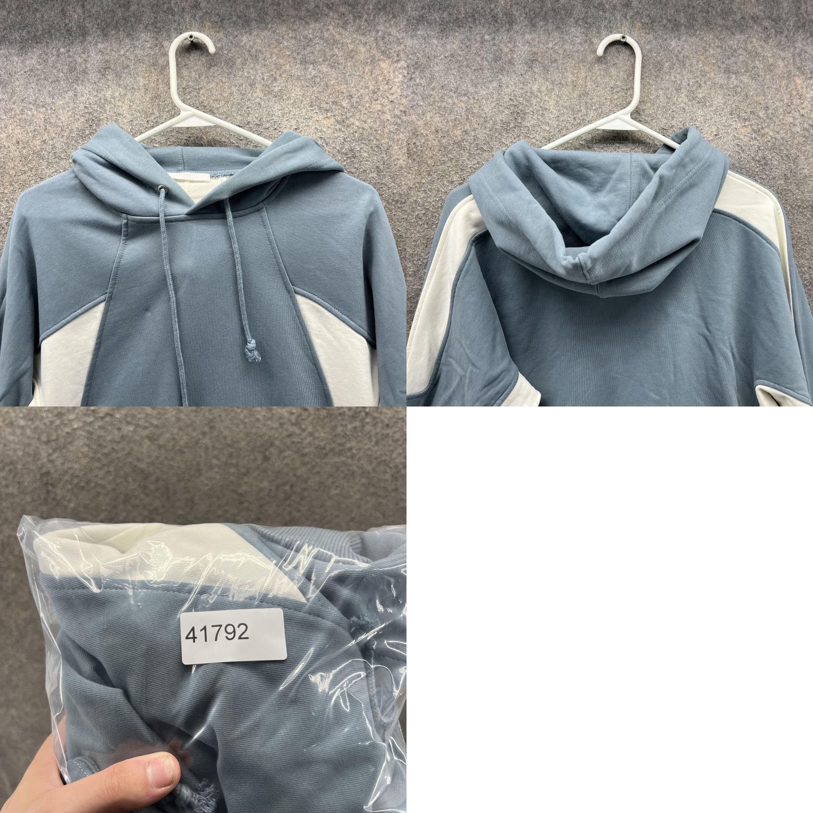 Helmut Lang Helmut Lang Hoodie Womens XS Blue Colorblock Fleece Raglan Pockets Pullover Size XS / US 0-2 / IT 36-38 - 8 Thumbnail