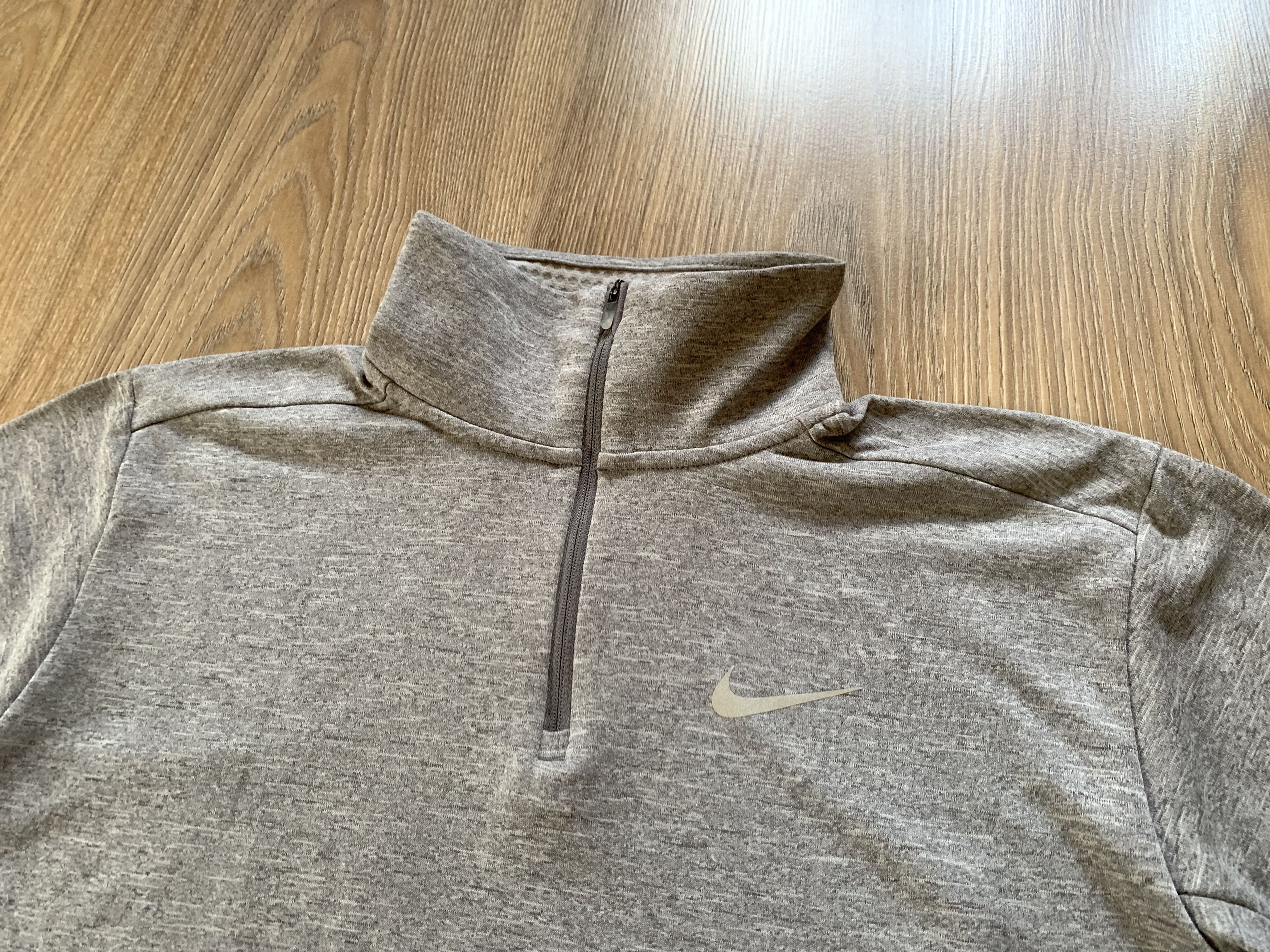 Nike Nike Running Long Sleeve Grey Dri Fit Pullover Size US S / EU 44-46 / 1 - 4 Thumbnail