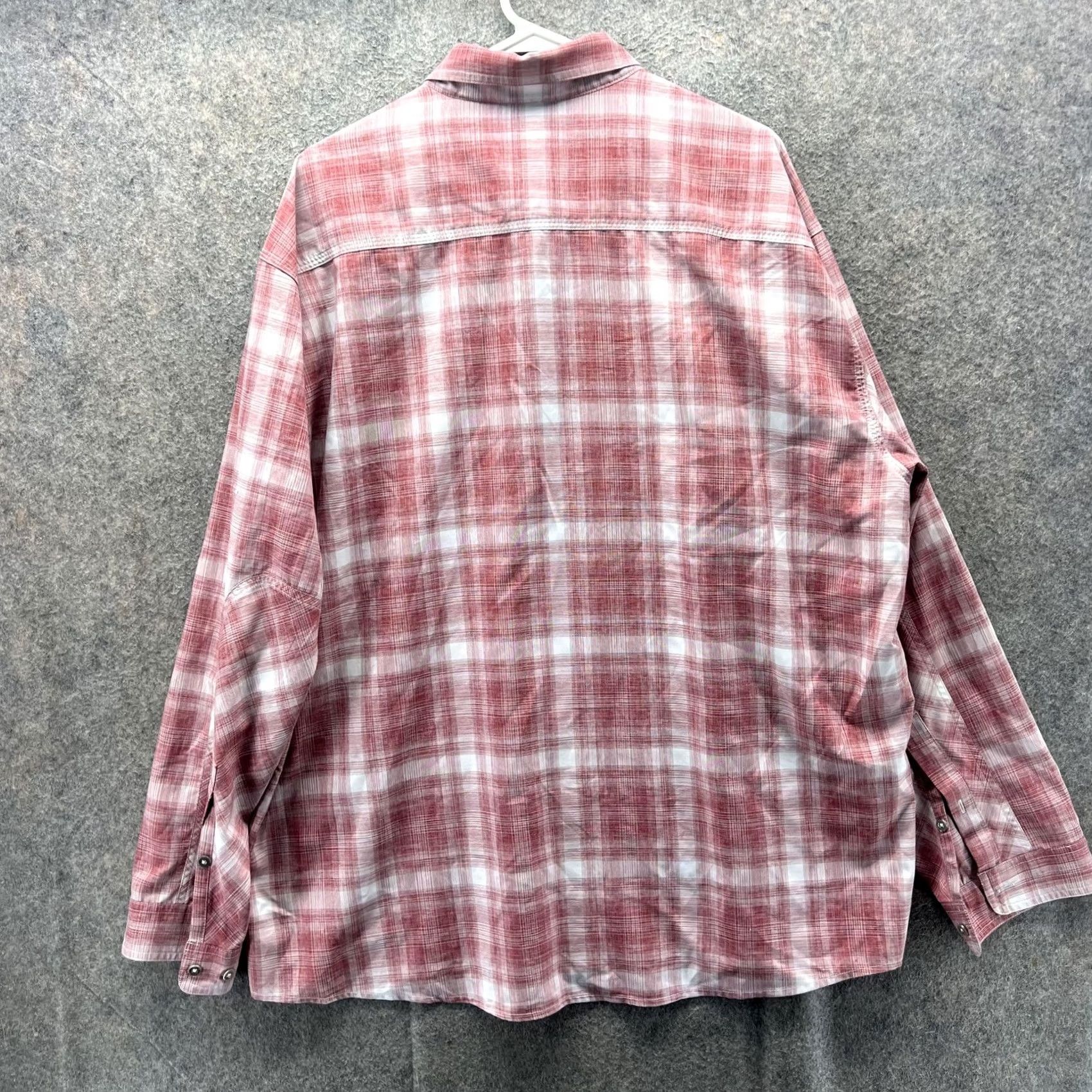 Orvis Orvis Shirt Mens 2XL Red Plaid Polyester Long Sleeve Snap Front Pockets Casual Size US XXL / EU 58 / 5 - 2 Thumbnail