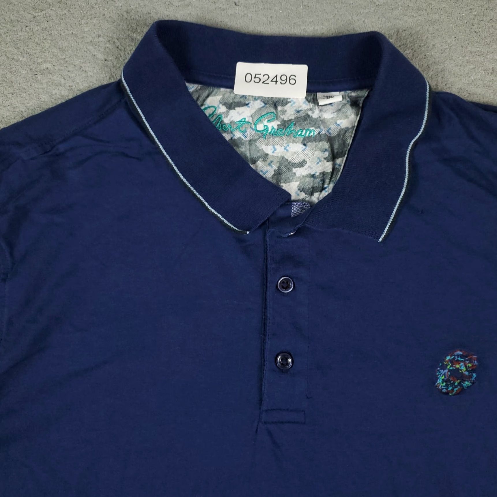Robert Graham VINTAGE Robert Graham Polo Shirt Mens XL Blue Skull Logo Casual Short Sleeve Adult XL Navy Blue Skull Logo Polo Mens XL Size US XL / EU 56 / 4 - 2 Thumbnail