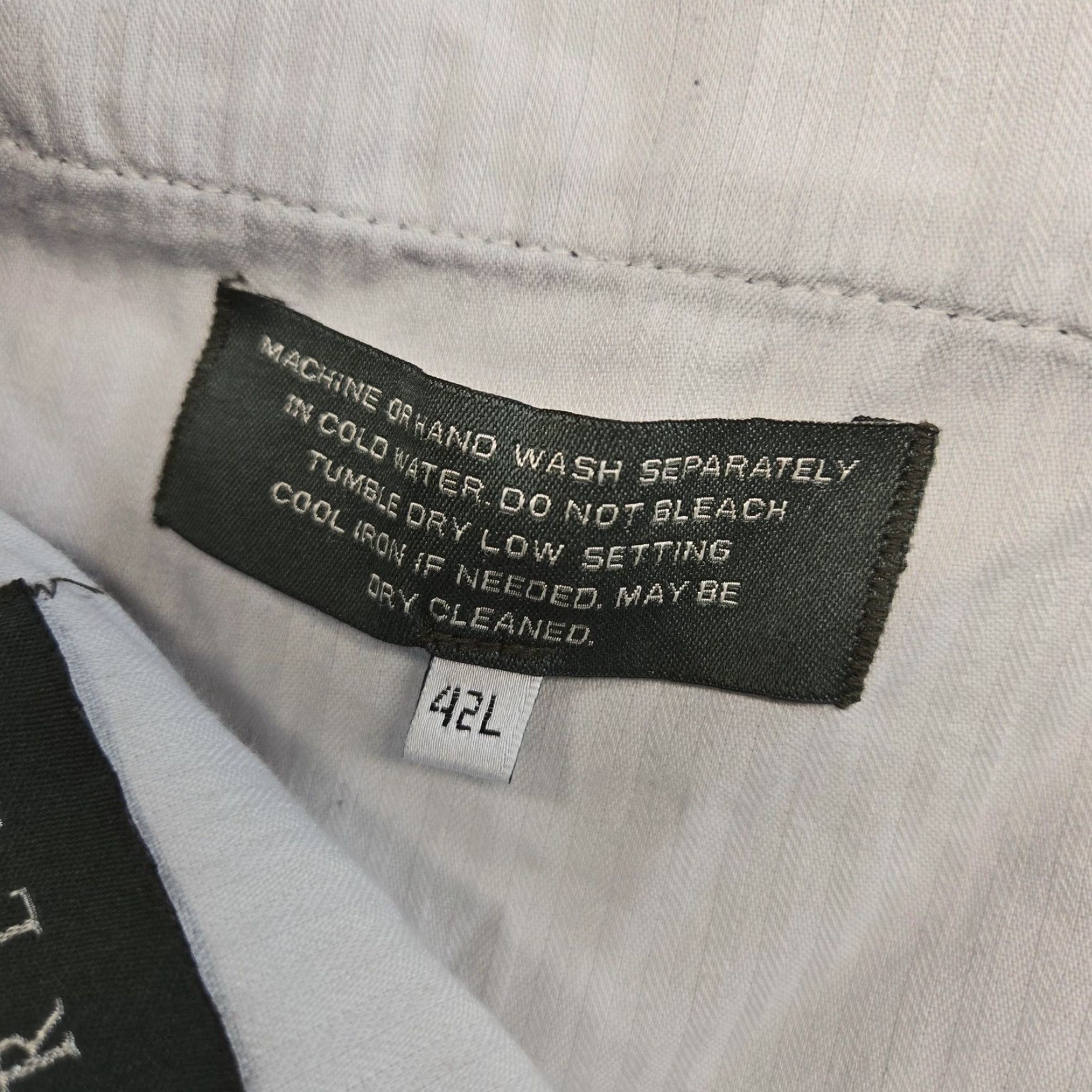 Berle Berle Pants 42x32 Gray Denim Pleated Cuffed Cotton Blend Classic Fit Mens Dress Pants Size US 42 / EU 58 - 6 Thumbnail