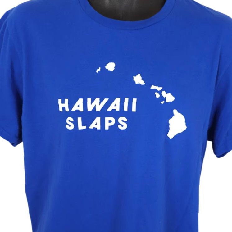Vintage Power Slap T Shirt Mens Size Medium Blue Hawaii Slaps Fighting TV Show Shirt Men's Hawaii Travel Souvenir Graphic Print Crew Neck Short Sleeve Size US M / EU 48-50 / 2 - 2 Thumbnail