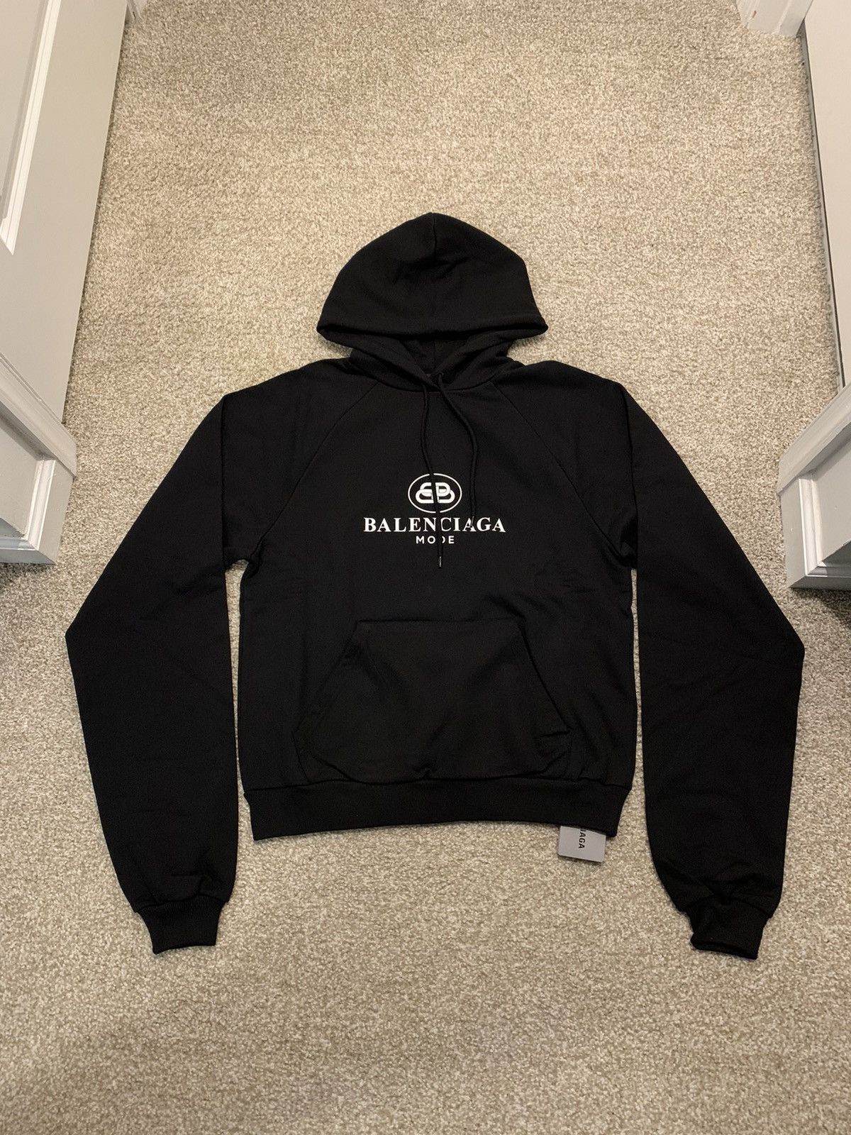 image of Balenciaga Mode Hoodie in Black, Men's (Size Small)