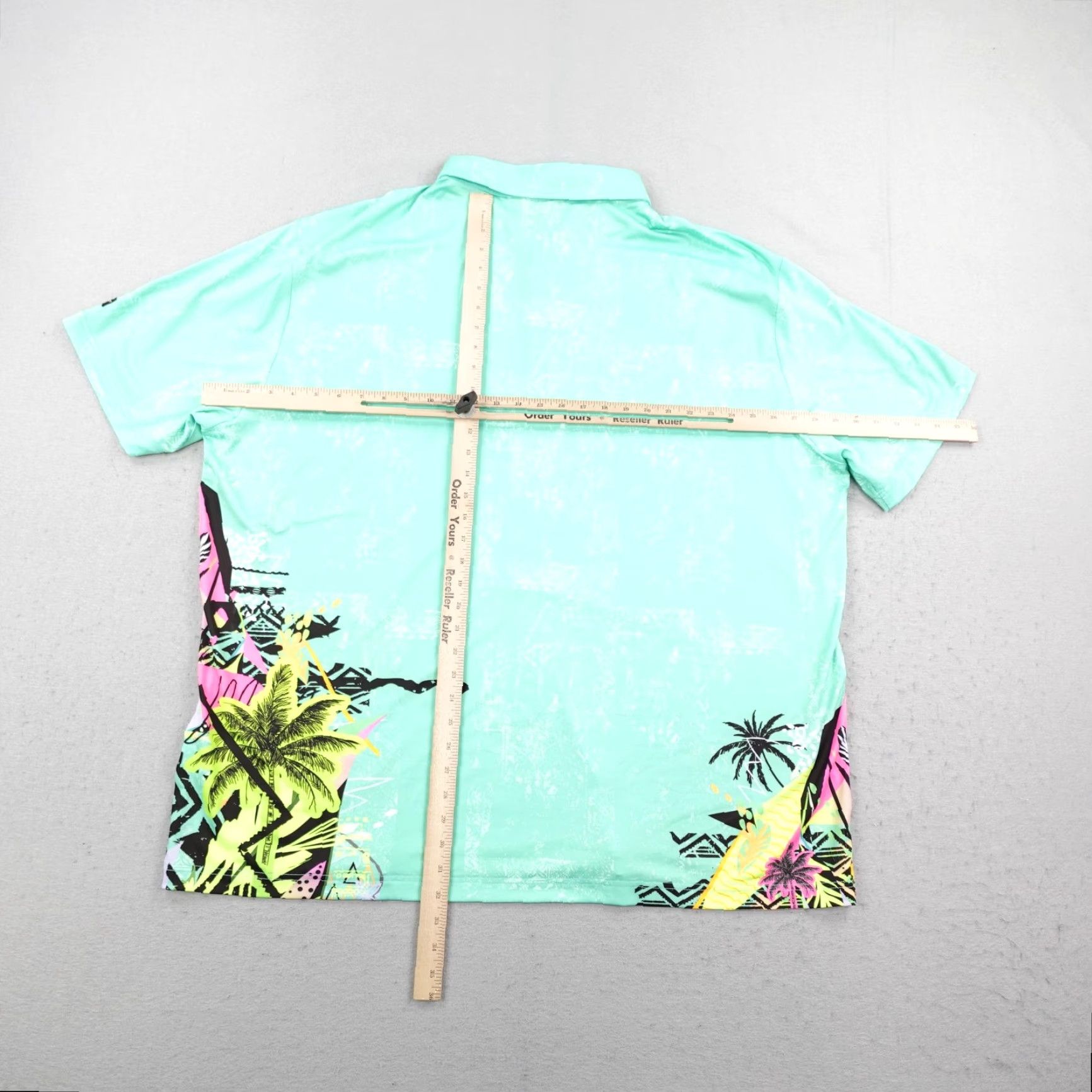 Vintage Sunday Swagger Polo Shirt 4XL Mint Tropical Toucan Golf Performance Flex Mens Size US XXL / EU 58 / 5 - 7 Thumbnail