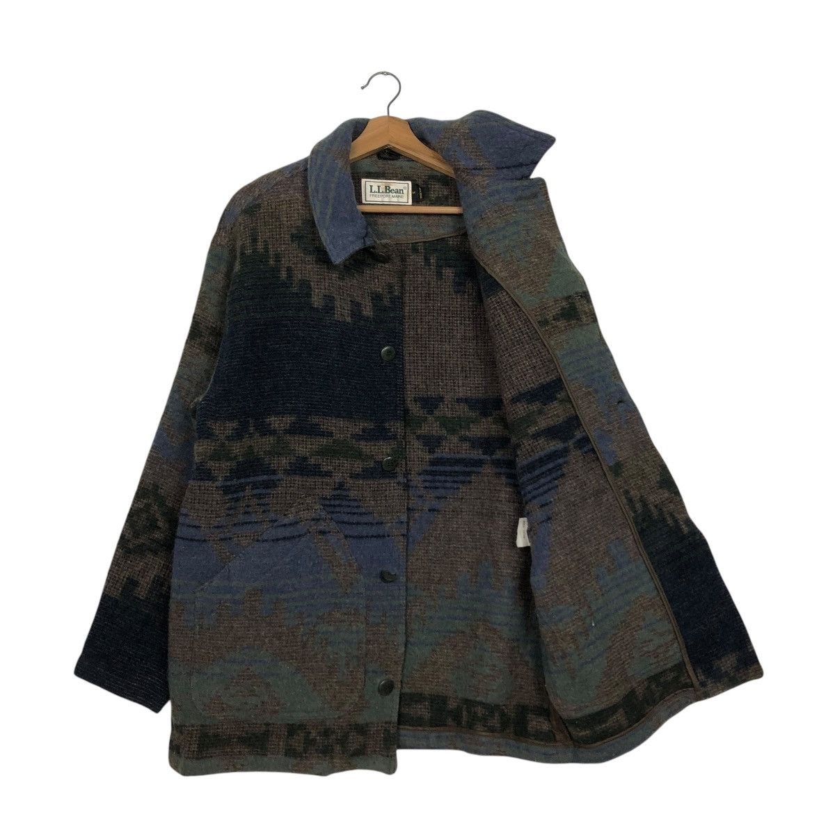 L.L. Bean 🔥VINTAGE WOOL CHORE WORK JACKET L.L.BEAN NAVAJO AZTEC NATIVE Size US M / EU 48-50 / 2 - 13 Thumbnail