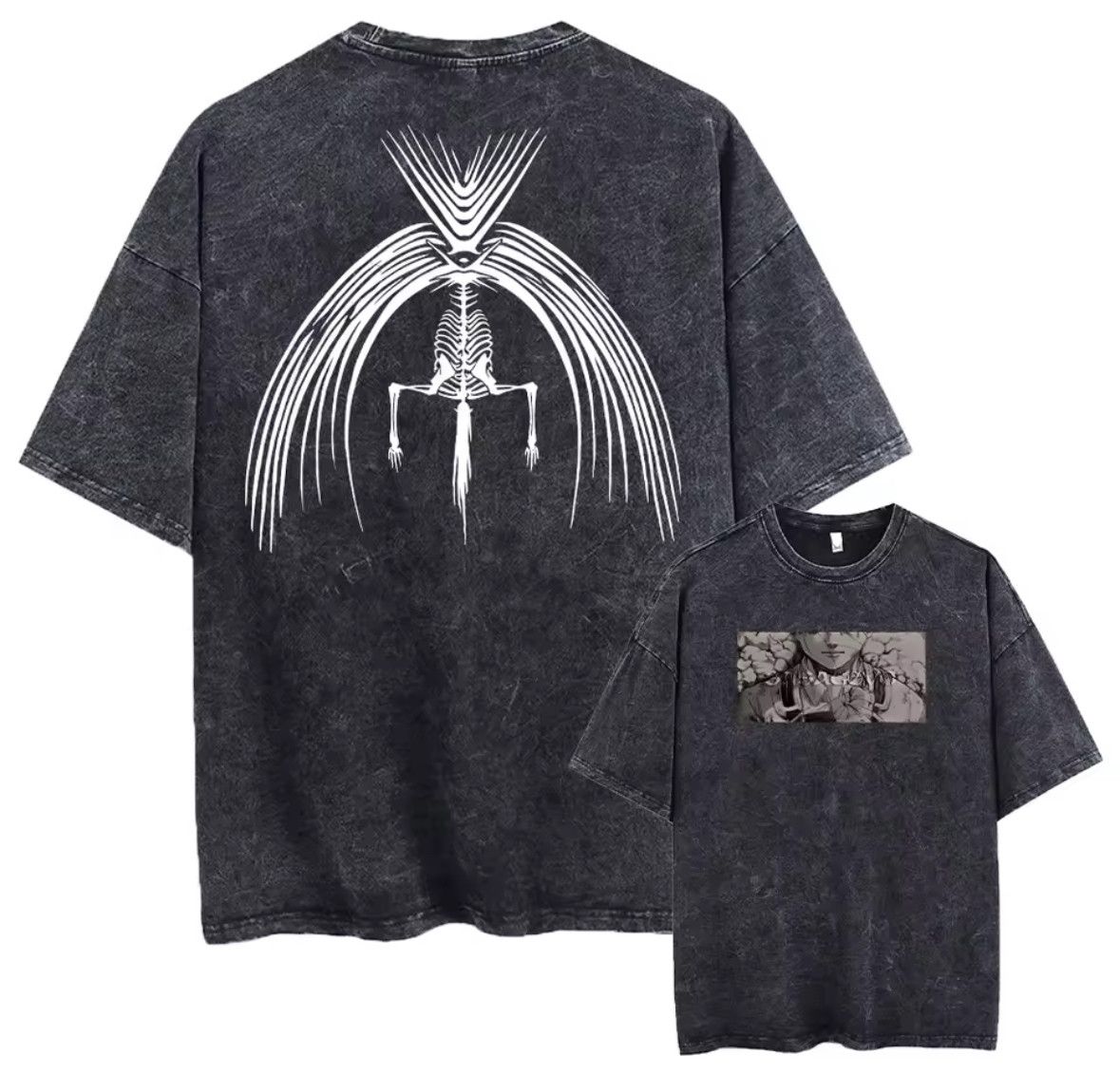 Japanese Brand Hip Hop Y2K Gothic Anime Attack Graffiti Washed T-Shirt Size US XL / EU 56 / 4 - 1 Thumbnail