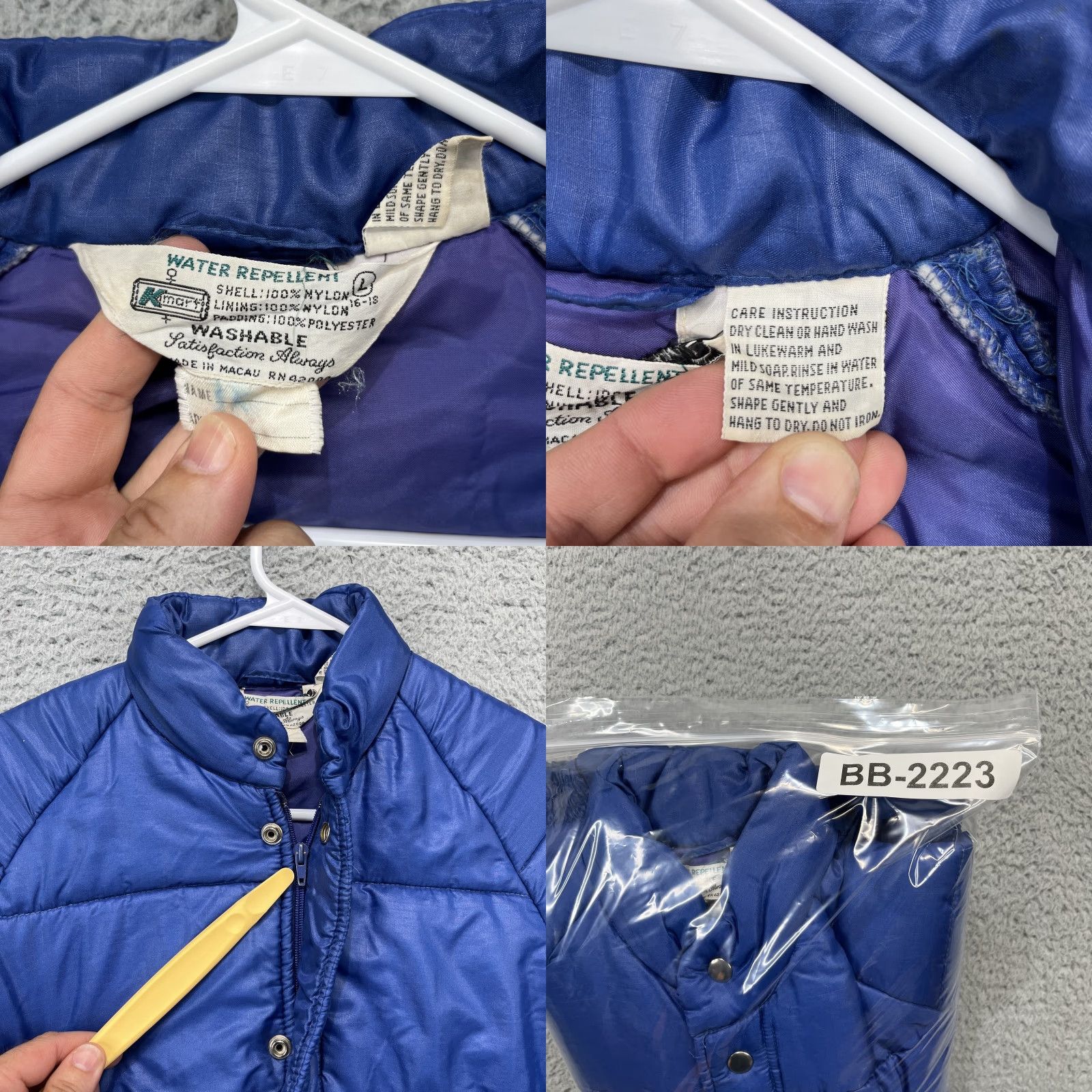 Vintage VINTAGE Kmart Puffer Jacket Mens Large Blue Water Repellent Quilted Nylon 90s Size US L / EU 52-54 / 3 - 10 Thumbnail