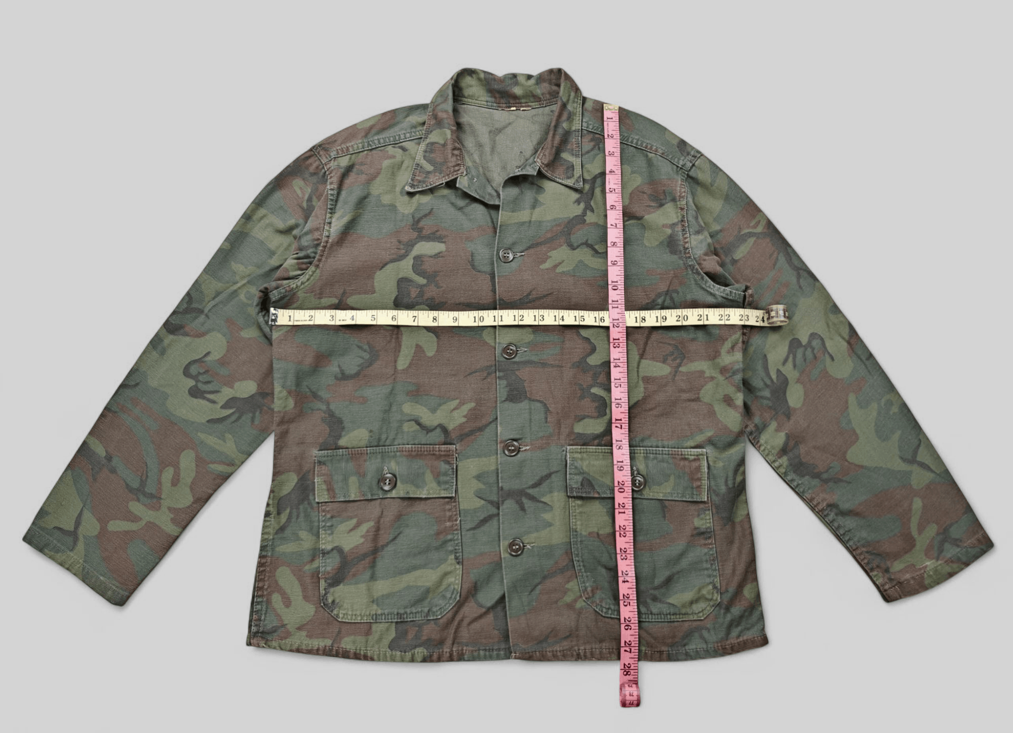Vintage Vintage 1950s Experimental ERDL Camo Work Jacket Size US L / EU 52-54 / 3 - 3 Thumbnail