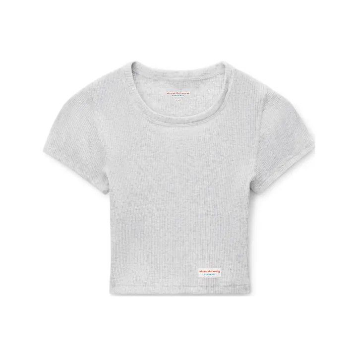 Alexander Wang Alexander Wang SS22 Grey Crop Top T-shirt 0079 Size M / US 6-8 / IT 42-44 - 1 Thumbnail