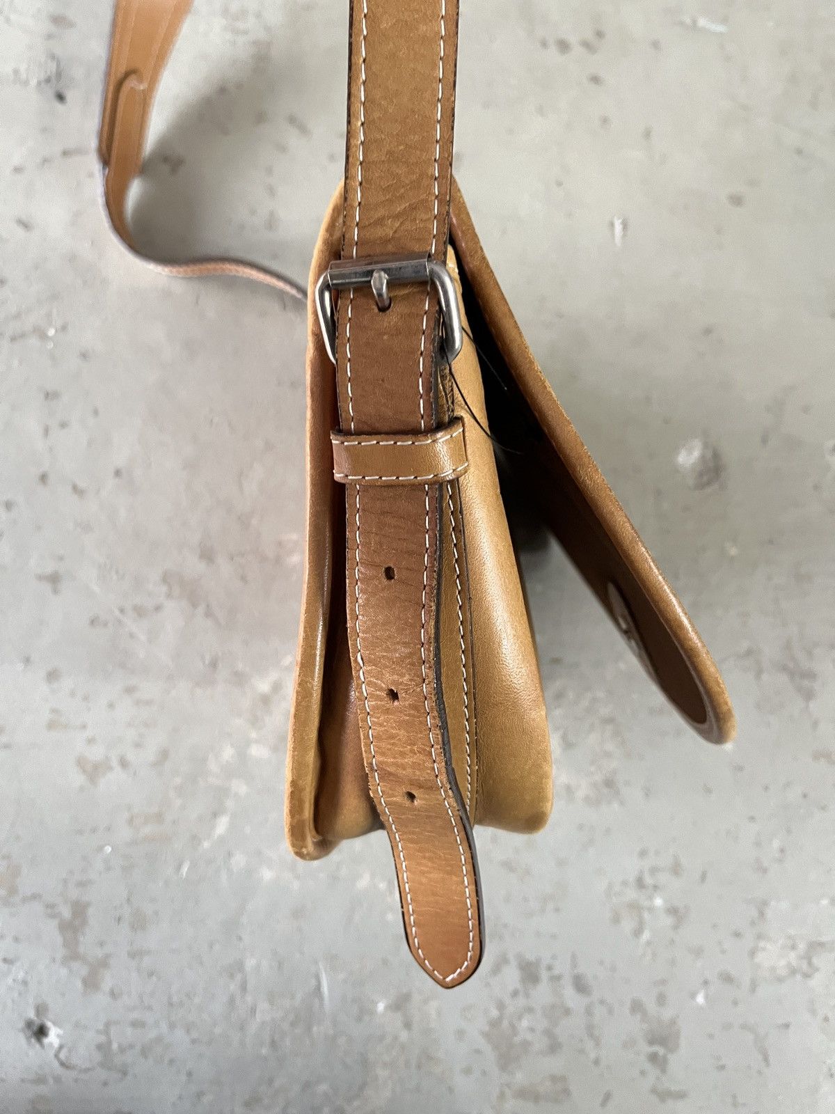 Junko Shimada × Leather Vintage Junko Shimada Part 2 Patina Suede Leather Sling Bag Size ONE SIZE - 8 Thumbnail