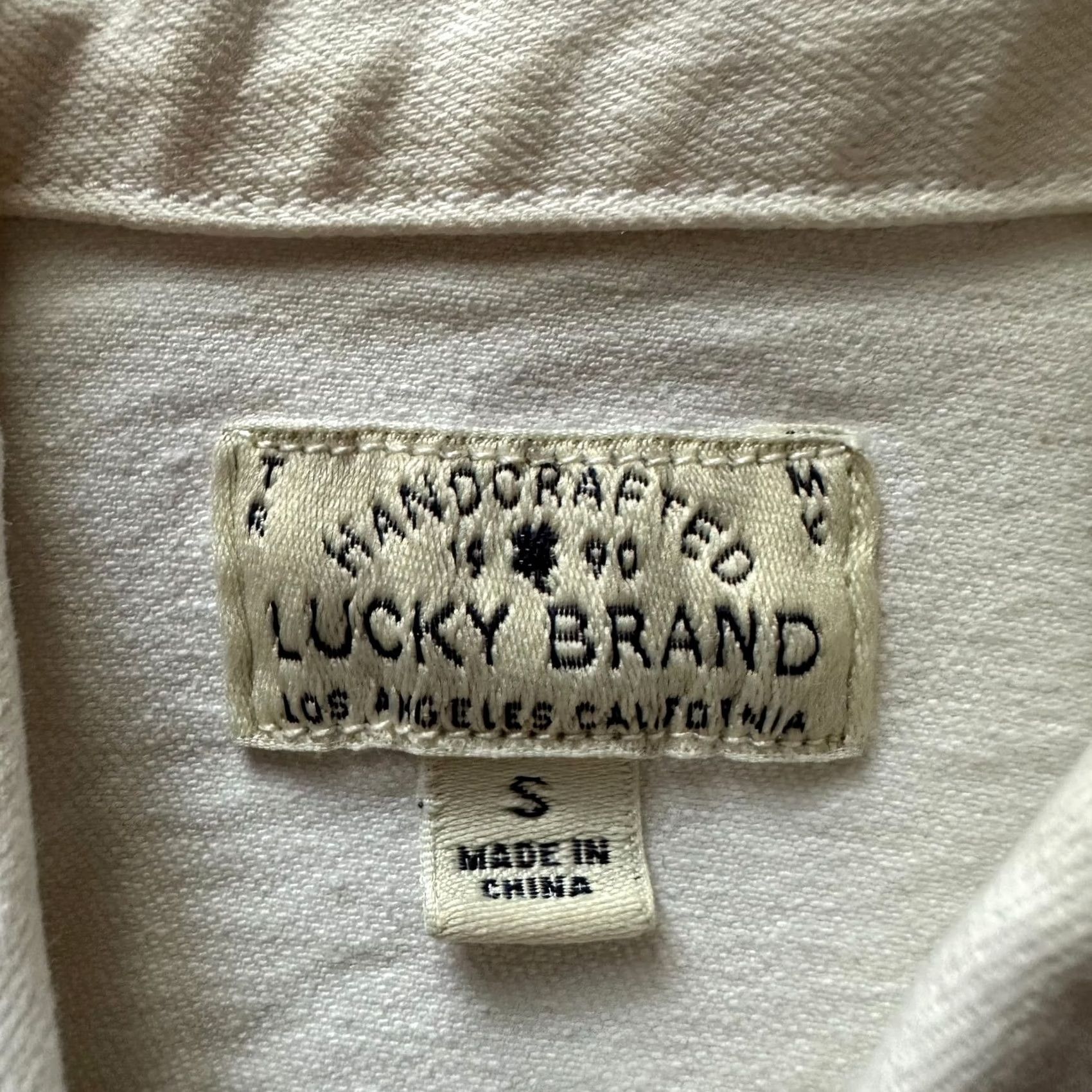 Lucky Brand Lucky Brand Denim Jacket Womens Small Classic Button Up White Long Sleeve Size S / US 4 / IT 40 - 3 Thumbnail